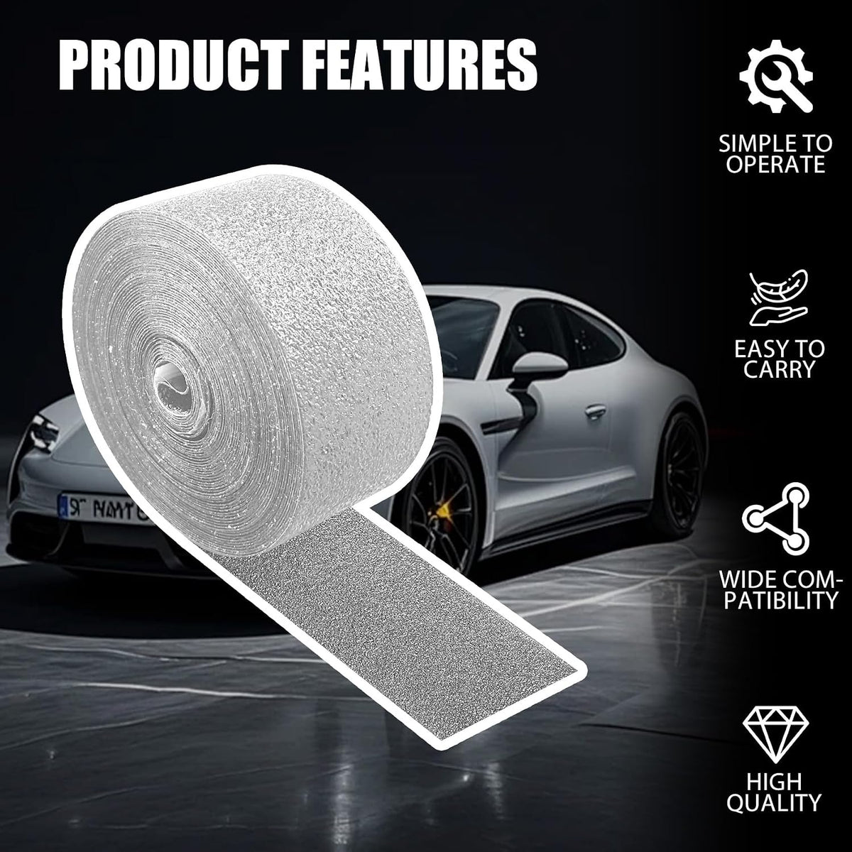 Universal Car Door Edge Guards, Car Door Protector, Waterproof Automotive Vinyl Wrap Film, Anti-Collision Auto Door Sill Protector & Entry Guard Scuff Shield for Most Vehicles Trucks (White)