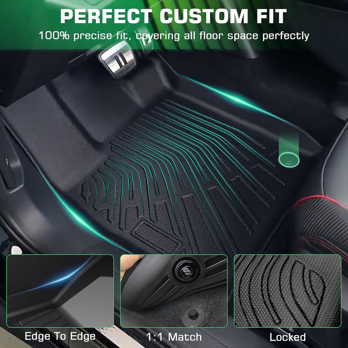 Floor Mats for Chevy Traverse 2009-2017 | Buick Enclave 2008-2017 7 Seats