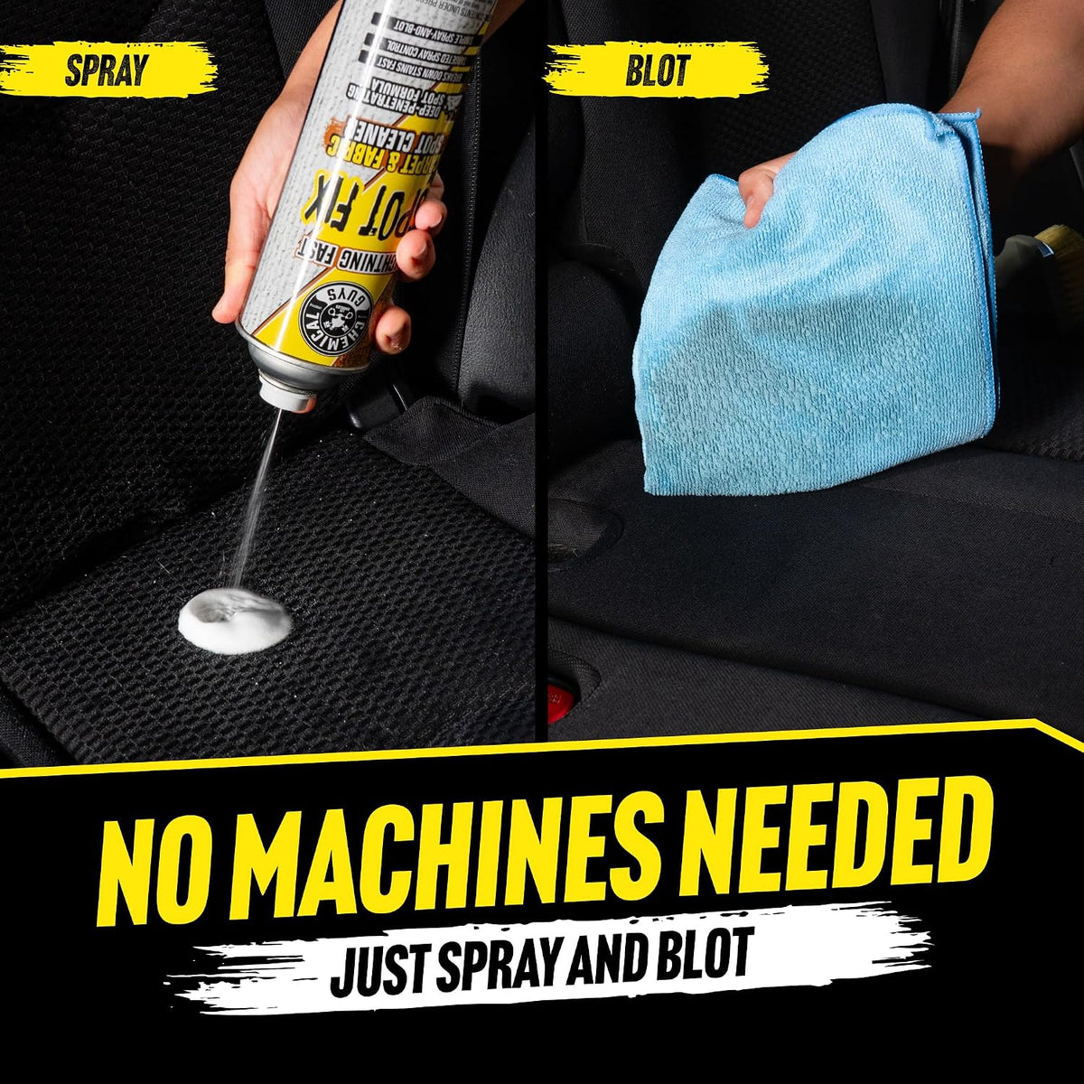 Chemical Guys Lightning Fast Carpet Spot Cleaner 18 oz Aerosol, Fabric Stain Extractor For Car Carpets, Seats, Floor Mats And Upholstery With Precision Spray Application