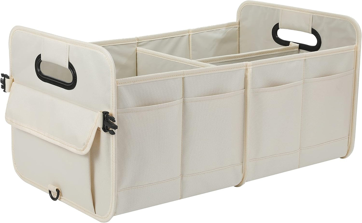 AOKJOY Car Trunk Organizer Car Storage Organizer Collapsible Multi Compartment Car Organizer Adjustable Straps Car Organizer for SUV(Ginger)