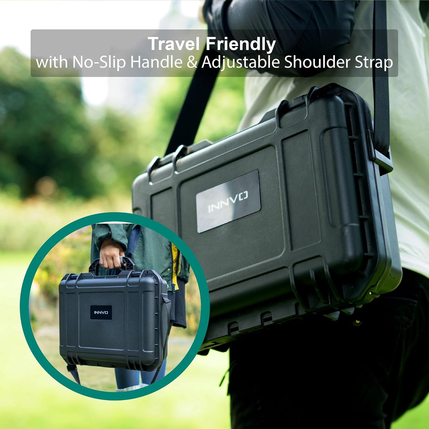 INNVO Starlink Mini Travel Case - IP67 Waterproof Hard Shell Carrying Case with Precision-Cut Foam fits Satellite Internet System V4