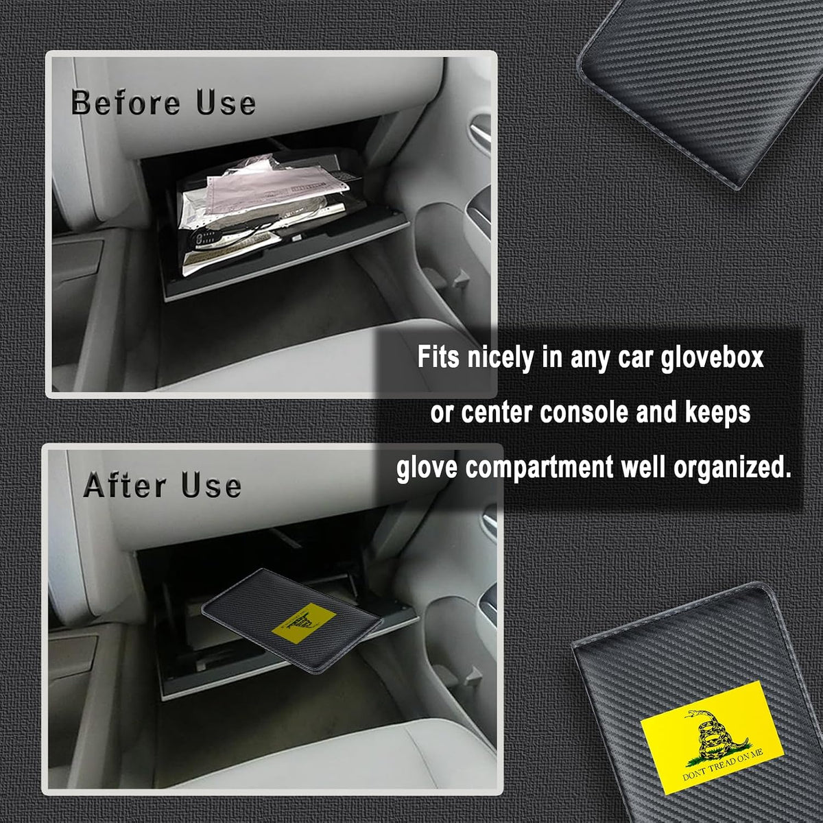 Giftguys Car Insurance and Registration Card Holder | for BMW Ford Tesla Cadillac All Cars | Store Cards, ID License & Essential Documents | Premium Leather with Magnetic Closure