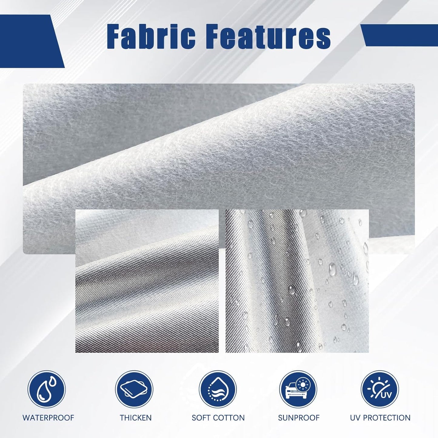 Kayme 6 Layers SUV Car Cover Custom Fit for Toyota RAV4 (2006-2025), Waterproof All Weather for Automobiles,Rain Sun UV Protection.Silver