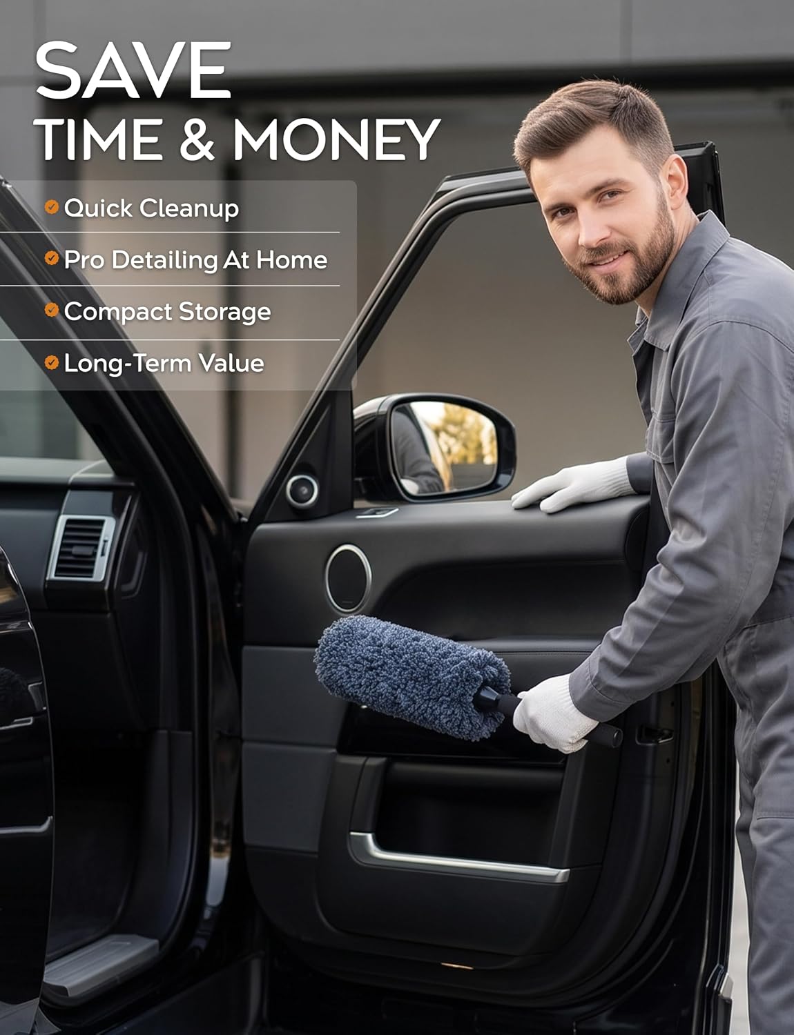 TAKAVU Car Duster Kit, Ultra Soft Microfiber, Lint & Scratch Free