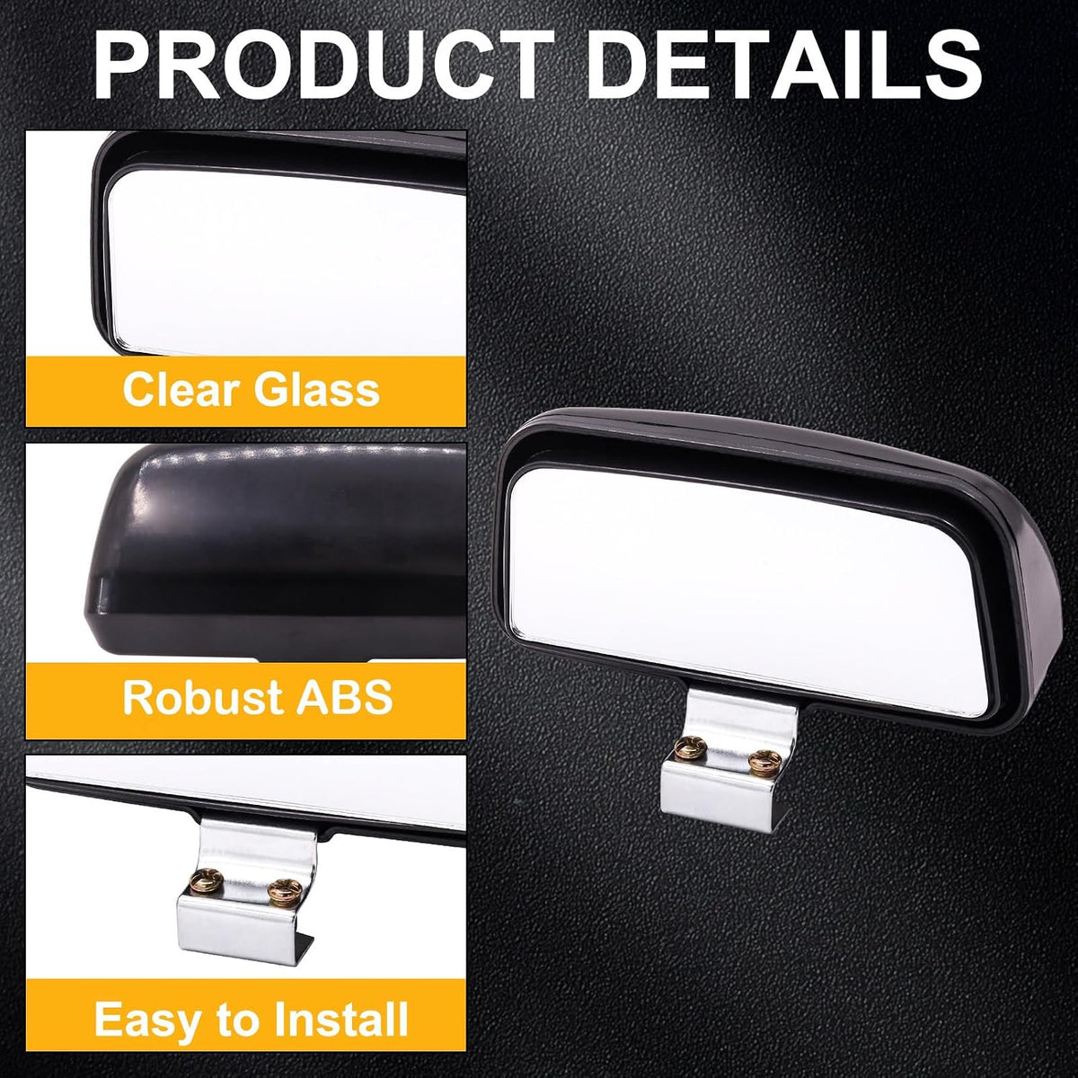 Rearview mirror blind spot mirro, Car Blind Spot Side Mirror, Rear View Auxiliary Blind Spot Mirror, Adjustable Blindspot Convex Wide Angle Side Rearview Mirror With fixing With most Car 2pcs