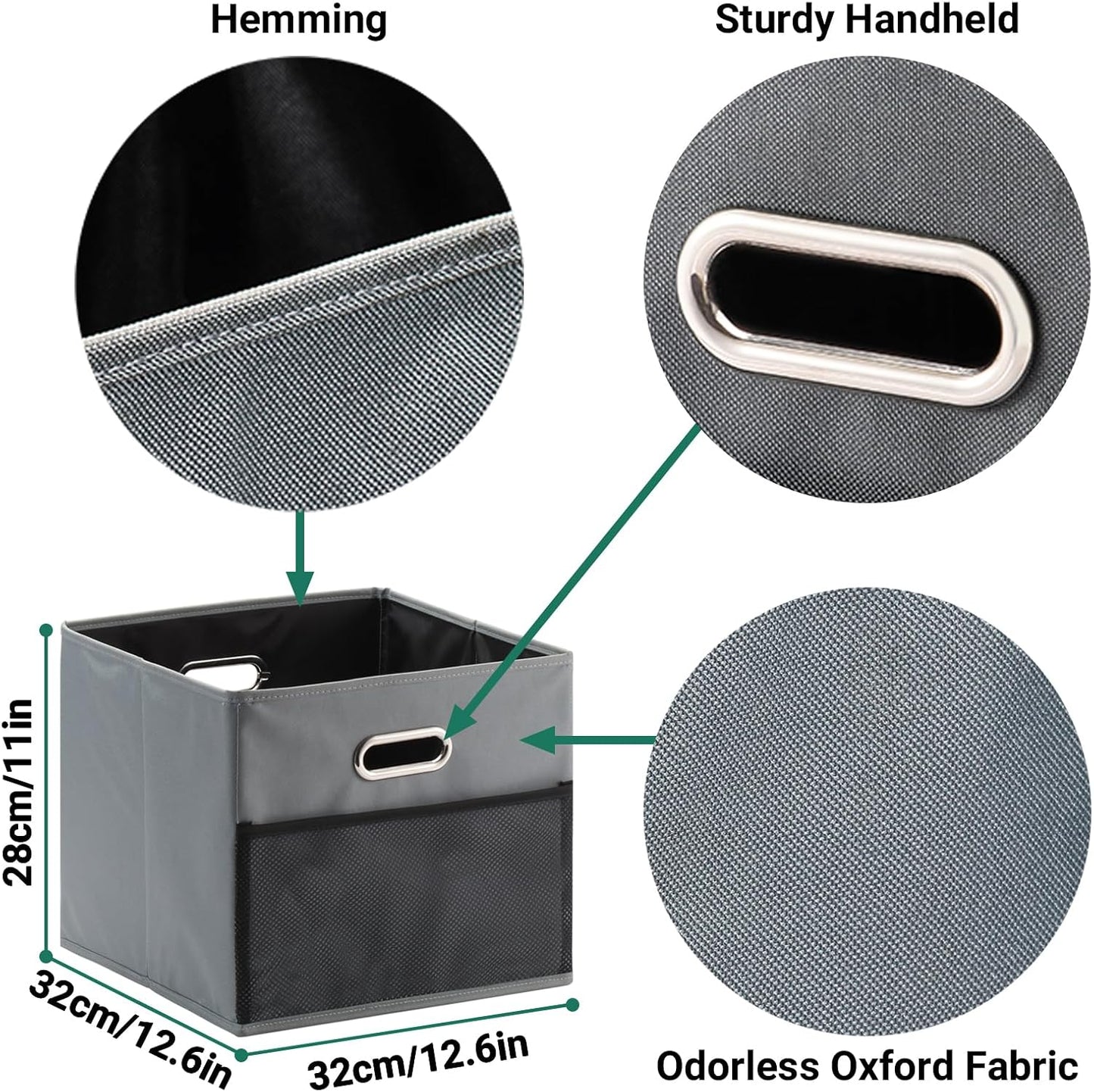 Foldable Car Trunk Organizers, Collapsible Storage Bins with Leakproof Liner, Waterproof Multipurpose for SUV, 2 Pack, Grey
