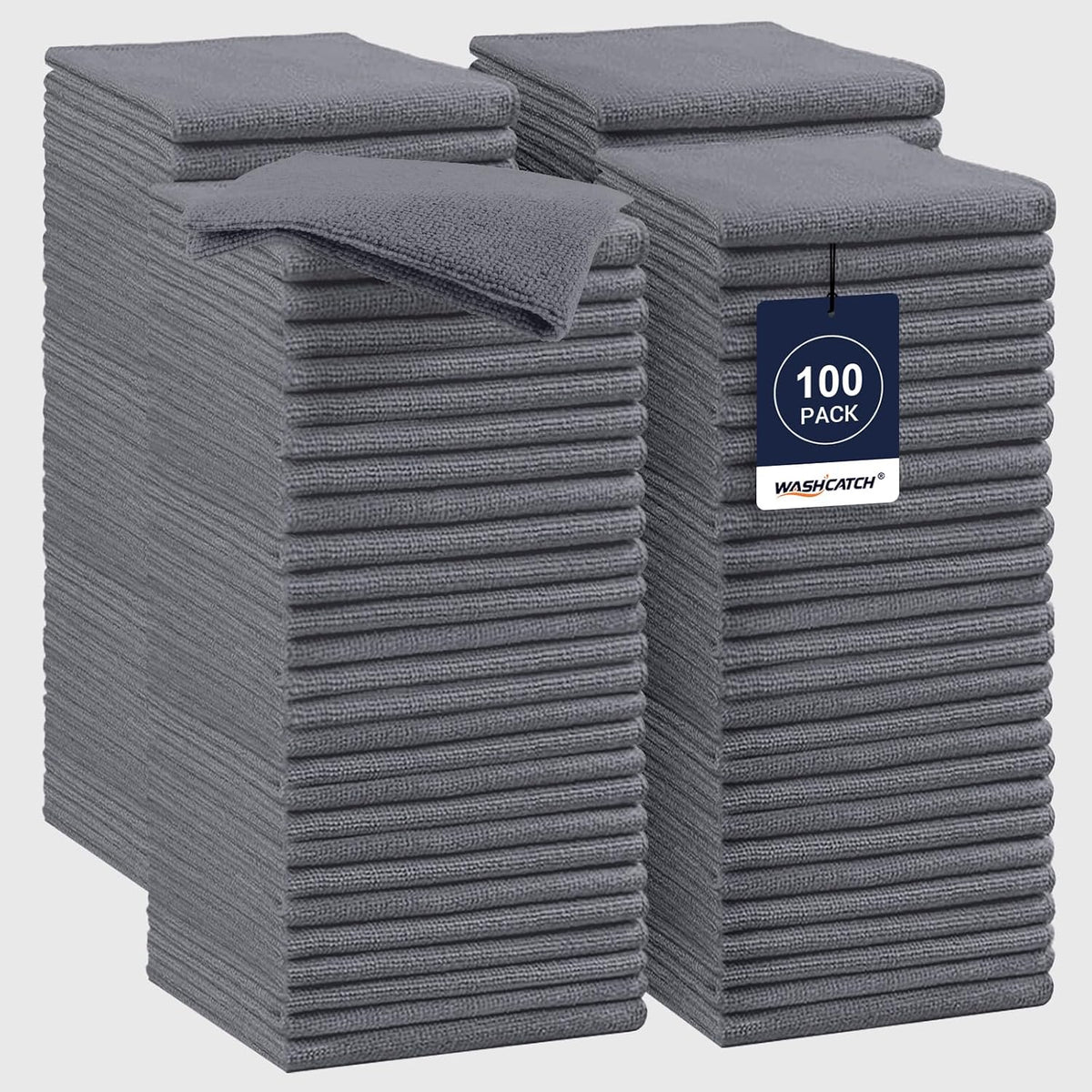 Shop Towels, 100 Pack 11.5"x 11.5" Microfiber Cleaning Cloth