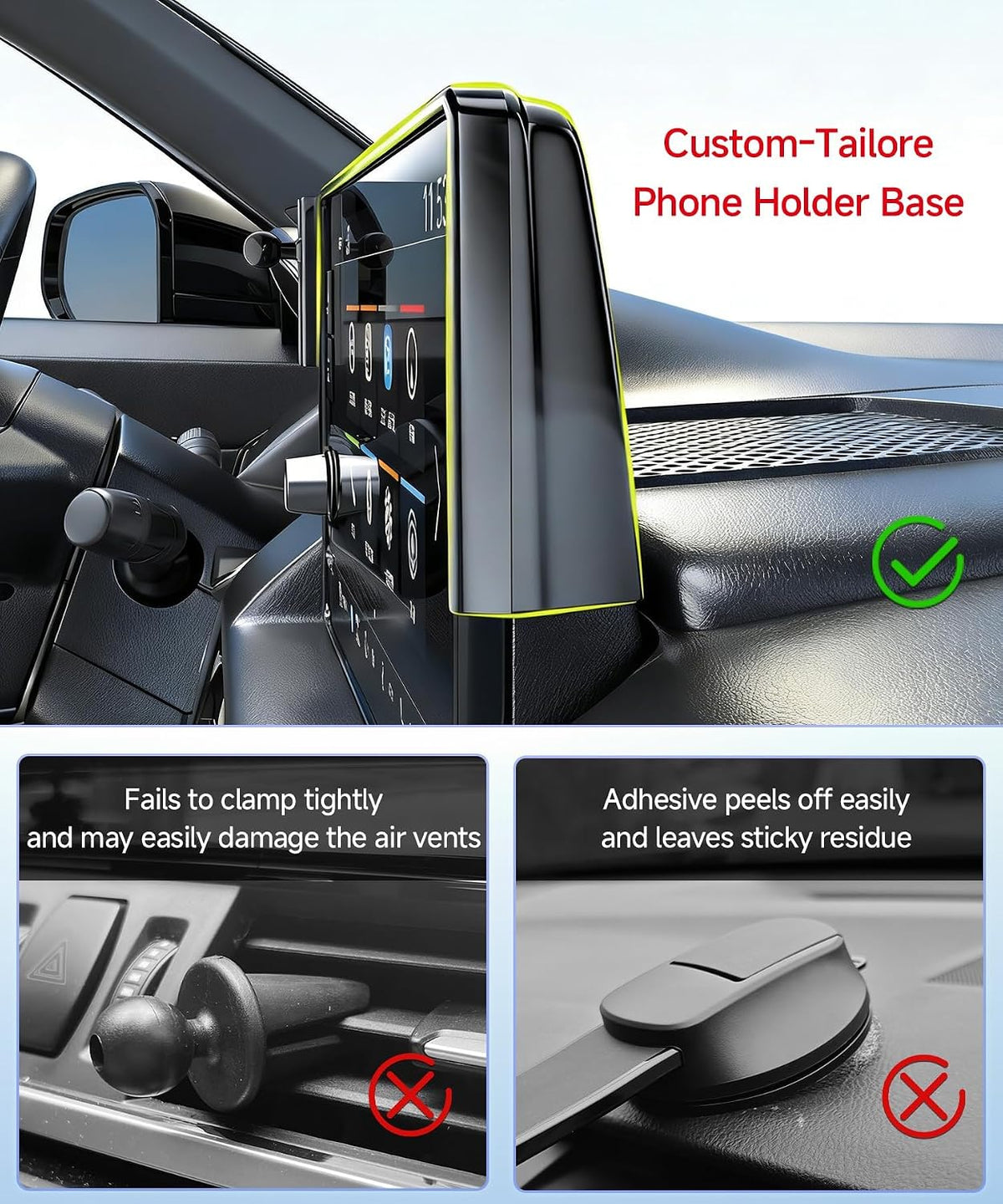 Qi2.2 25W Wireless Charger Car Phone Mount for BMW 2/3/4 Series 8.8" Screen
