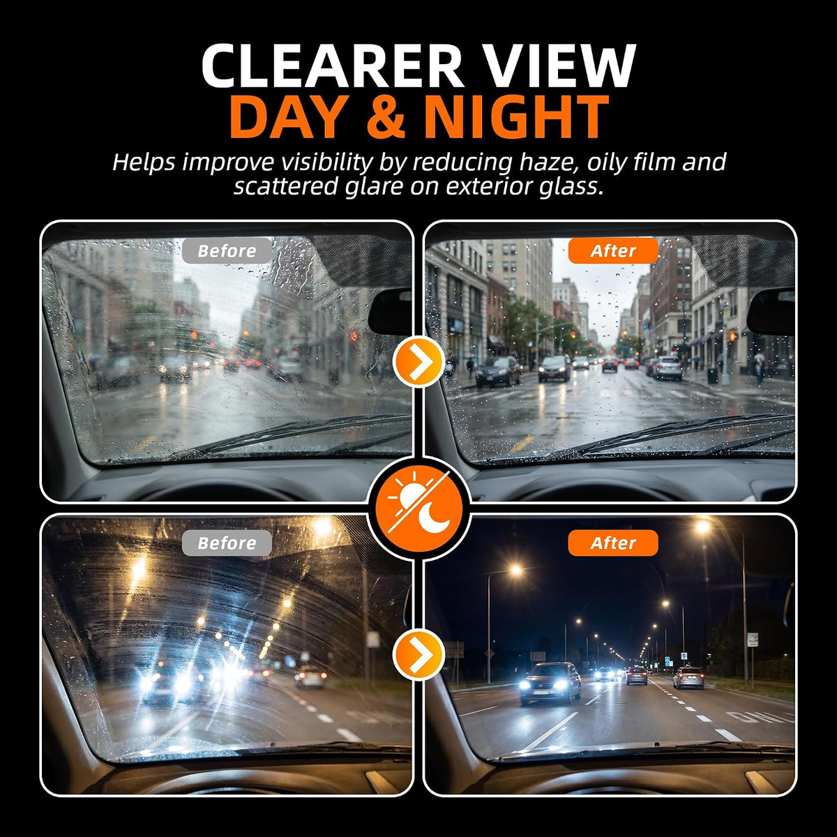 Oil Film Remover for Car Windshields and Windows