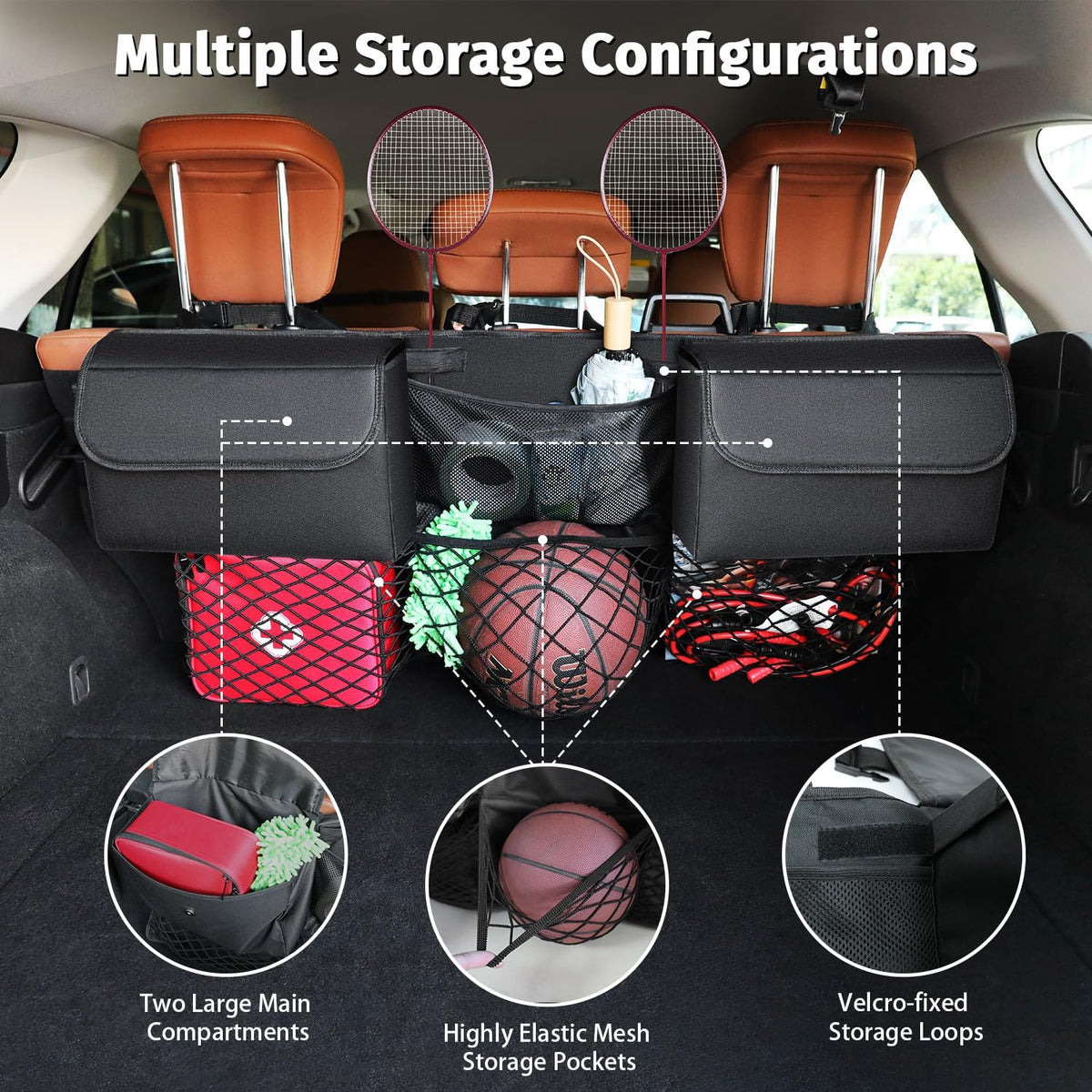 Deluxe Trunk Organizer for Medium or Large SUVs & RVs