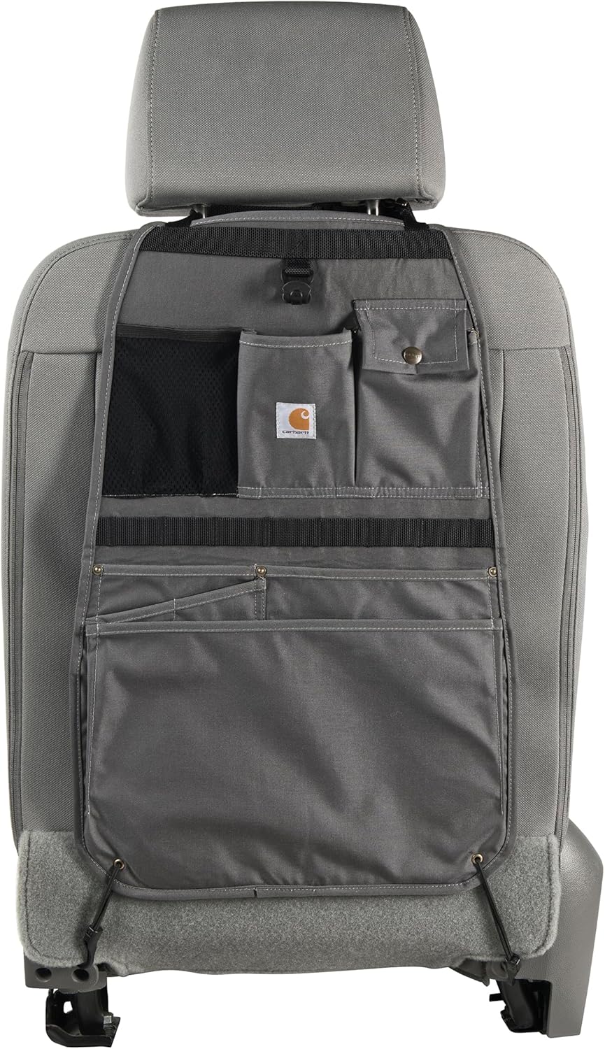 Carhartt Universal Nylon Duck Automotive Seat Back Organizer, Organization for Work and Kids, Carhartt Brown