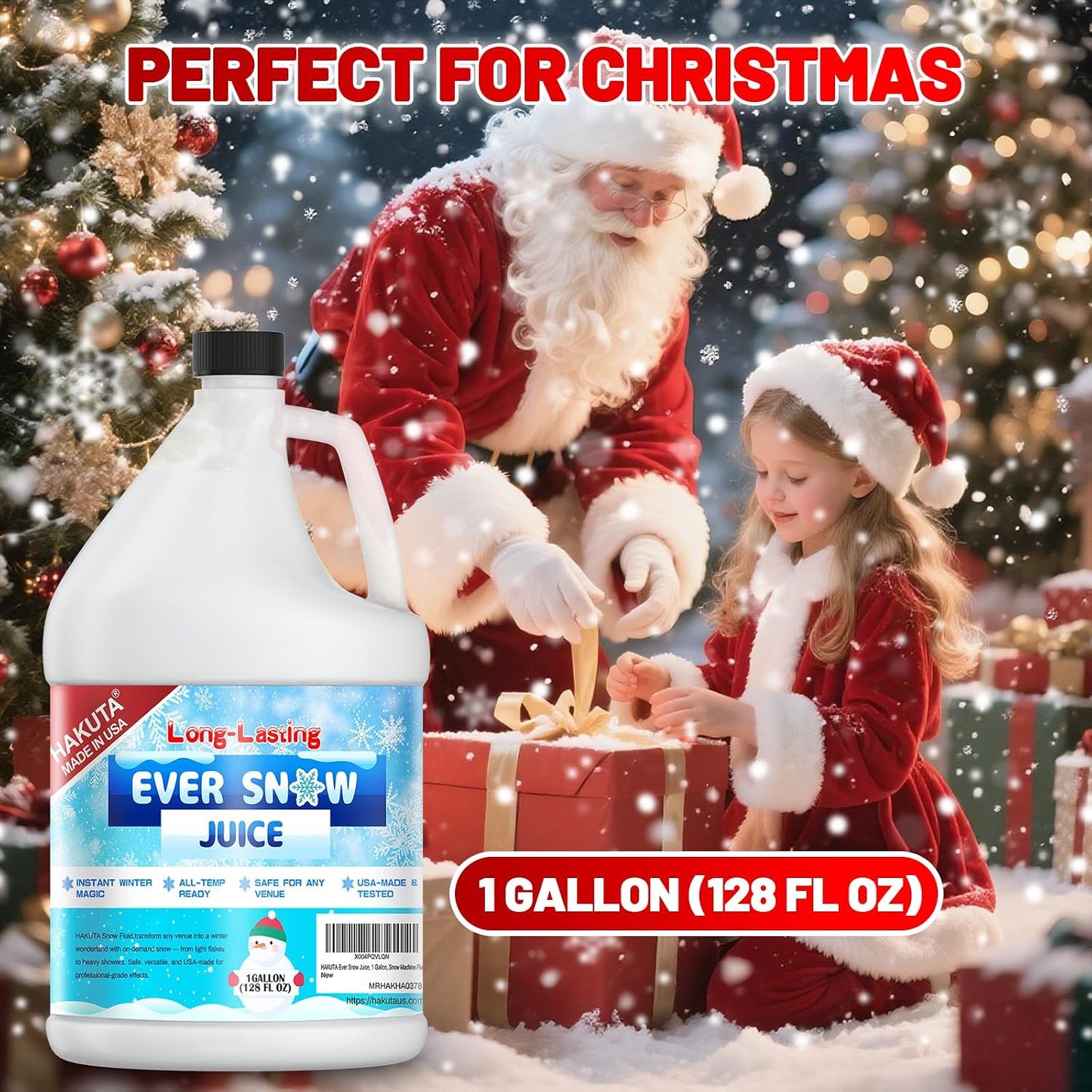 Hakuta Flakes Snow Machine Fluid, Long-Lasting Snow Juice 1 Gallon