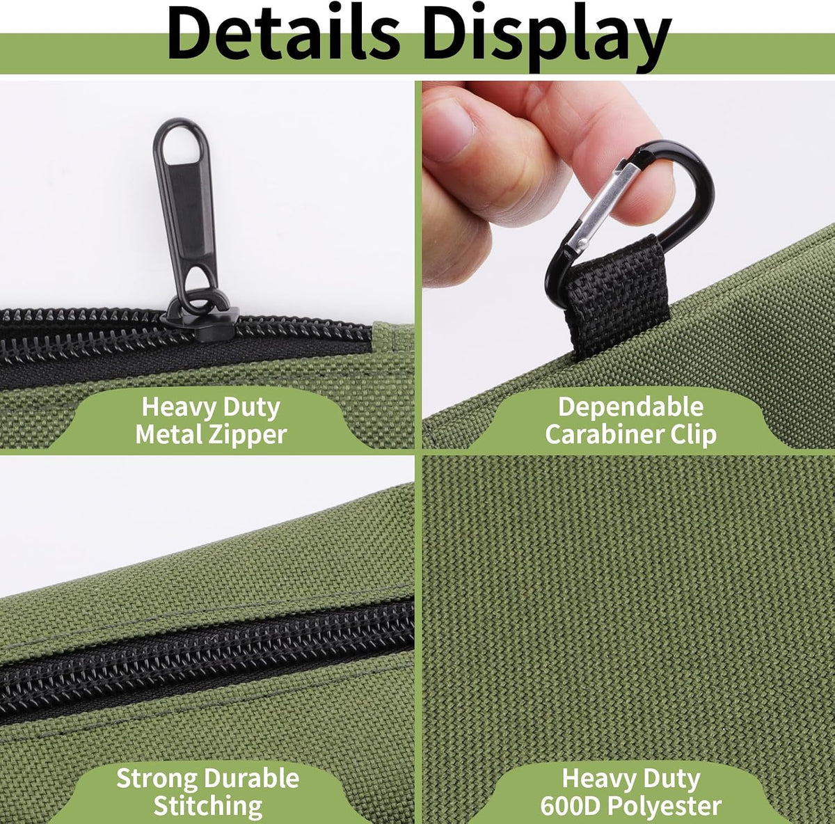 6 Pack Tool Bag Zipper Pouch, Premium Tool Pouch, Utility Storage Organizer