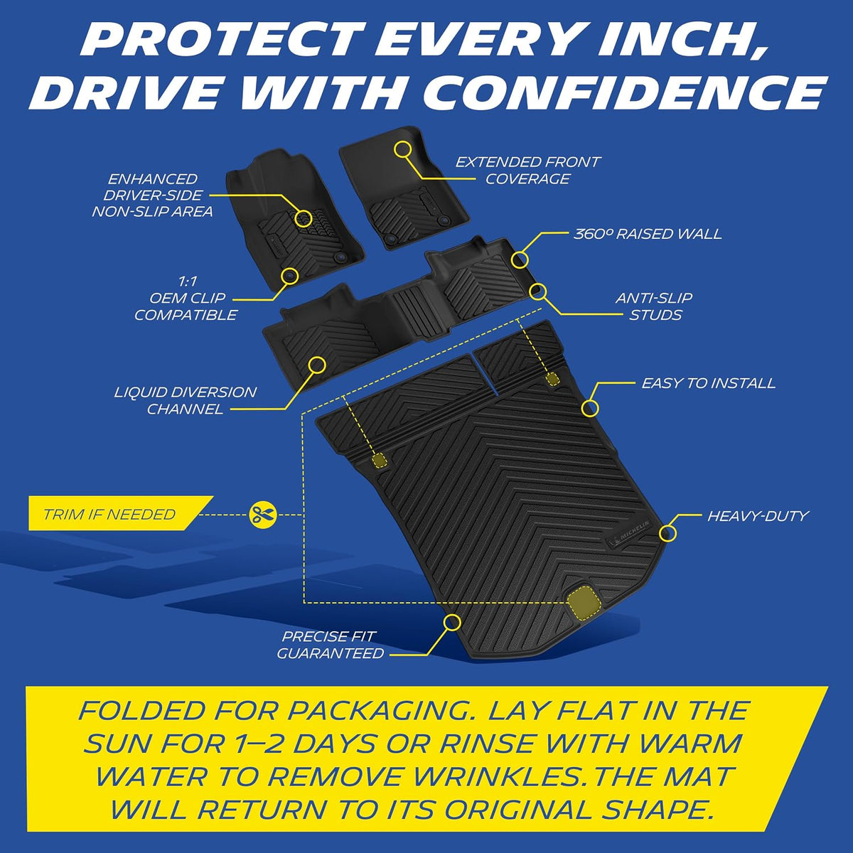Michelin Vehicle Mats for 2013-2021 Jeep Grand Cherokee & 2022 WK (4 Piece)