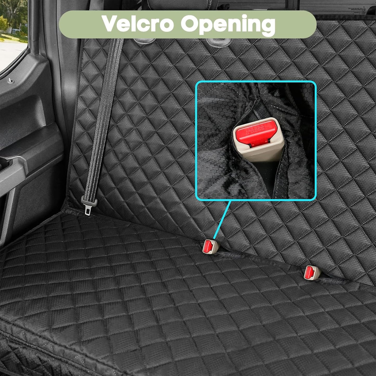 Dog Car Seat Cover for Trucks, Heavy Duty Rear Bench Cover for Ford F150/Chevrolet Silverado 1500/Ram 1500/GMC Sierra 1500, Waterproof Nonslip Pet Back Seat Cover for Dogs