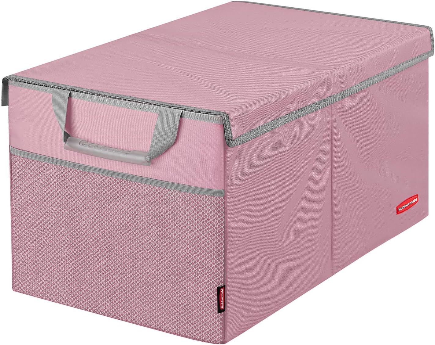 Rubbermaid Car Organizer, Collapsible Trunk Organizer, Multi-Compartment Car Storage Organization for Car Accessories, 2 Compartments With Cover, 21.65"*14.17"*12.2" - Pink