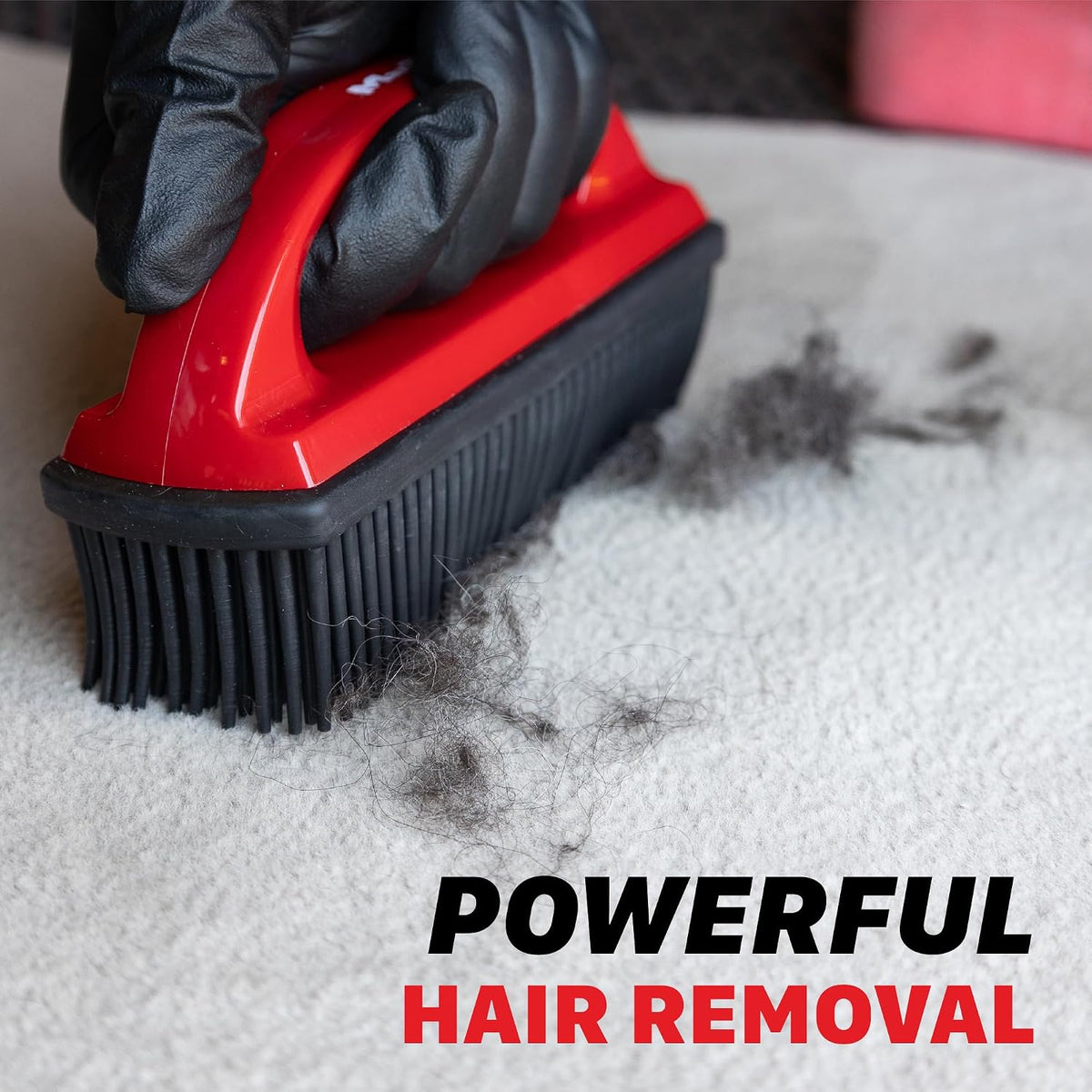 Maxshine Universal Car Carpet Lint & Hair Removal Brush - Electrostatic Rubber Bristles - Efficiently Removes Pet Hair from Dogs, Cats & Other from Interiors & Carpets - Easy-to-Clean