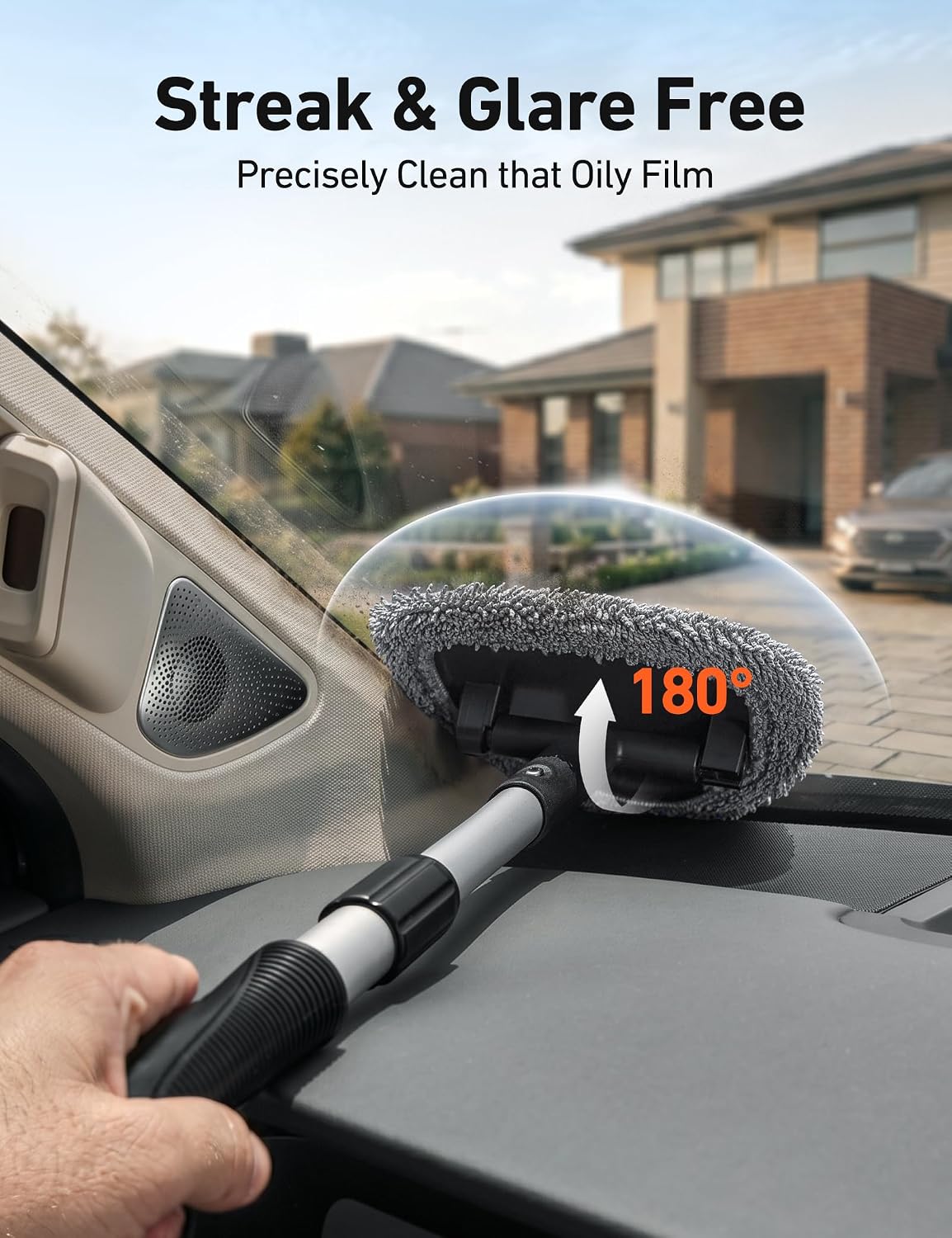AstroAI 21" Extra-Long Windshield Cleaner Tool & Car Interior Detailing Kit