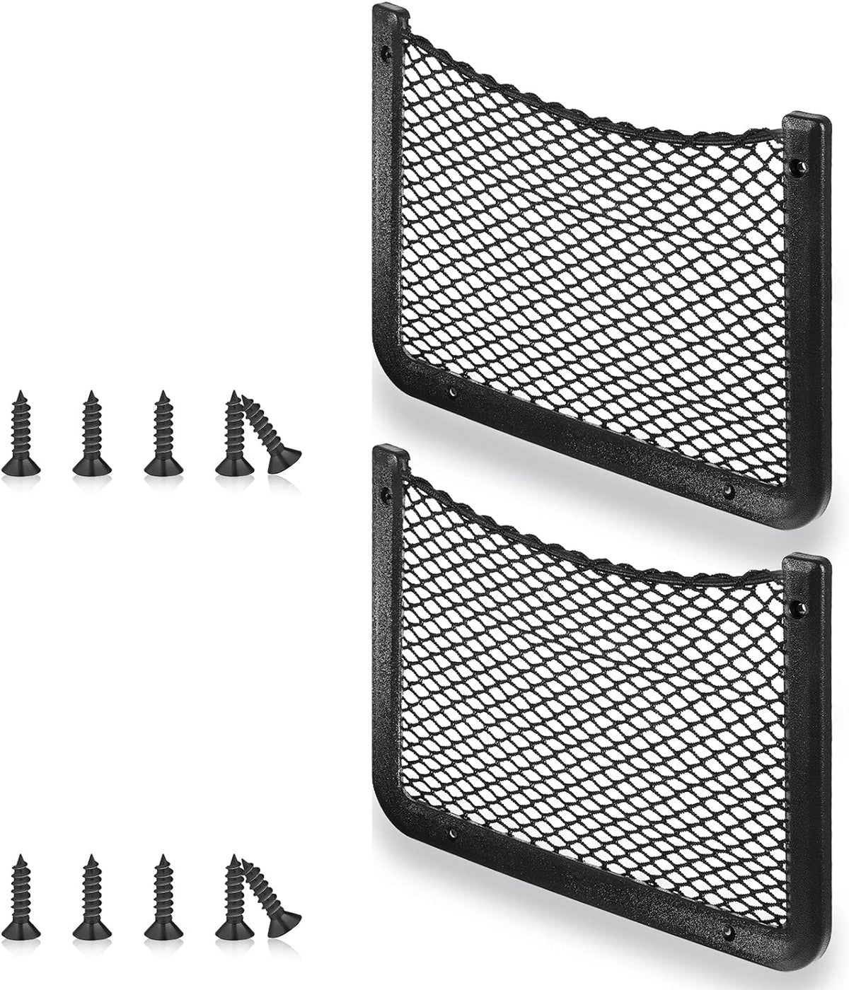 Frienda 4 Pcs Bungee Net Pocket Framed Mesh Car Boat RV,12 X 8 Inch