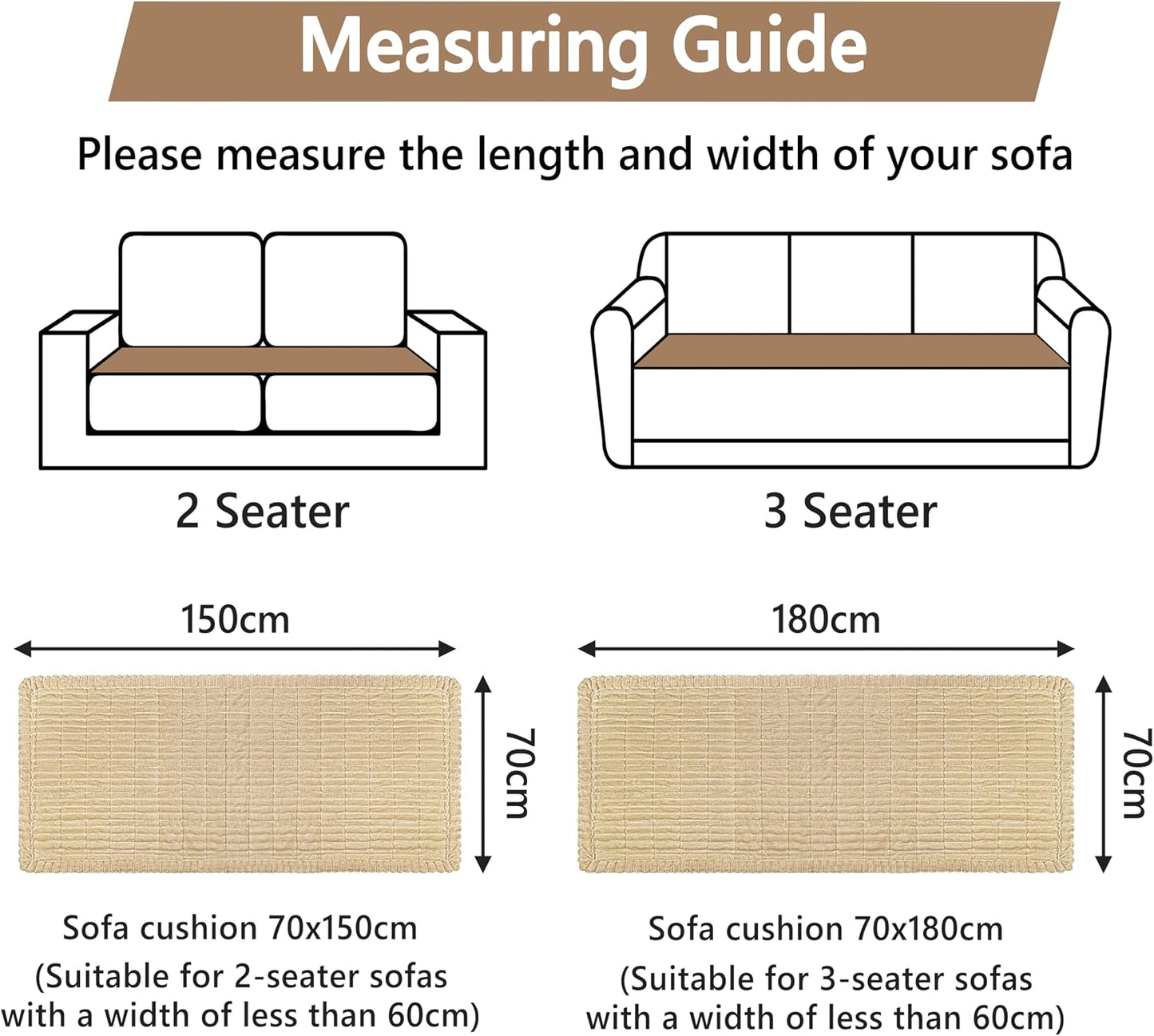 Capslpad Couch Covers for Dogs Washable Non Slip Pets Sofa Covers Fuzzy Sofa Slipcover Geometric Pet Friendly Mat Cushion Protector Travel Pet Mat for Living Room Car Back Seat, Brown 27.5"x59"