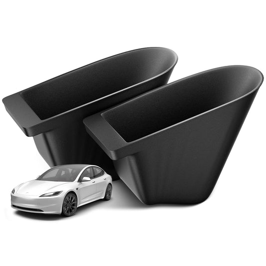 for Tesla Model 3 Highland 2024 2025 2026 Front Door Pocket Insert Trash Can, Model 3 Accessories Side Door Garbage Storage Organizer 2-Pack