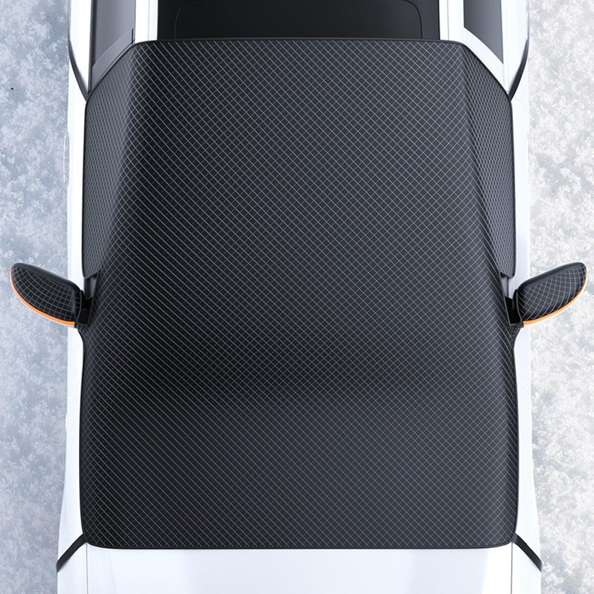Shkalacar Car Windshield Cover for Ice and Snow Windshield Sun Shade for Automobiles All Weather Magnetic Reflective Car Snow Cover with 6 Magnets for Most Cars SUV MPV