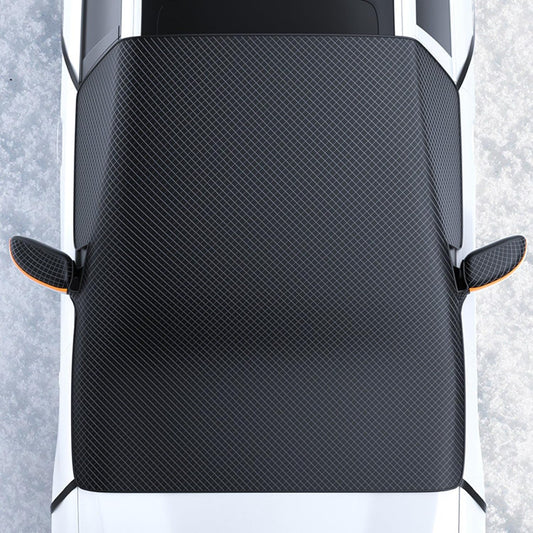 Shkalacar Car Windshield Cover for Ice and Snow Windshield Sun Shade for Automobiles All Weather Magnetic Reflective Car Snow Cover with 6 Magnets for Most Cars SUV MPV