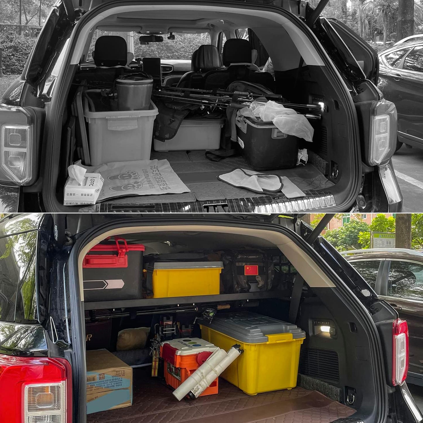for Ford Explorer 2020-2024 Car Trunk Rack Shelf Luggage Storage Panel Organizer Car Accessories