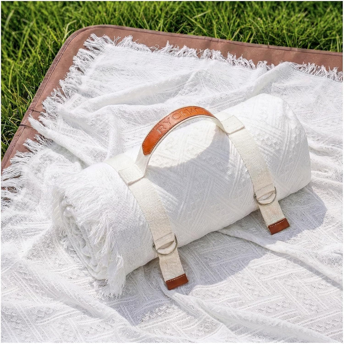 RYCHIC 2 in 1 Extra Large Camping Blanket Outdoor Rug Picnic Yoga Mat Lightweight Car Essential Roadtrip Gadget Rv Accessories Glamping Gear Must Haves Hiking Backpacking Necessities Women Beach Gift