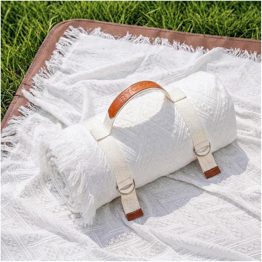 RYCHIC 2 in 1 Extra Large Camping Blanket Outdoor Rug Picnic Yoga Mat Lightweight Car Essential Roadtrip Gadget Rv Accessories Glamping Gear Must Haves Hiking Backpacking Necessities Women Beach Gift