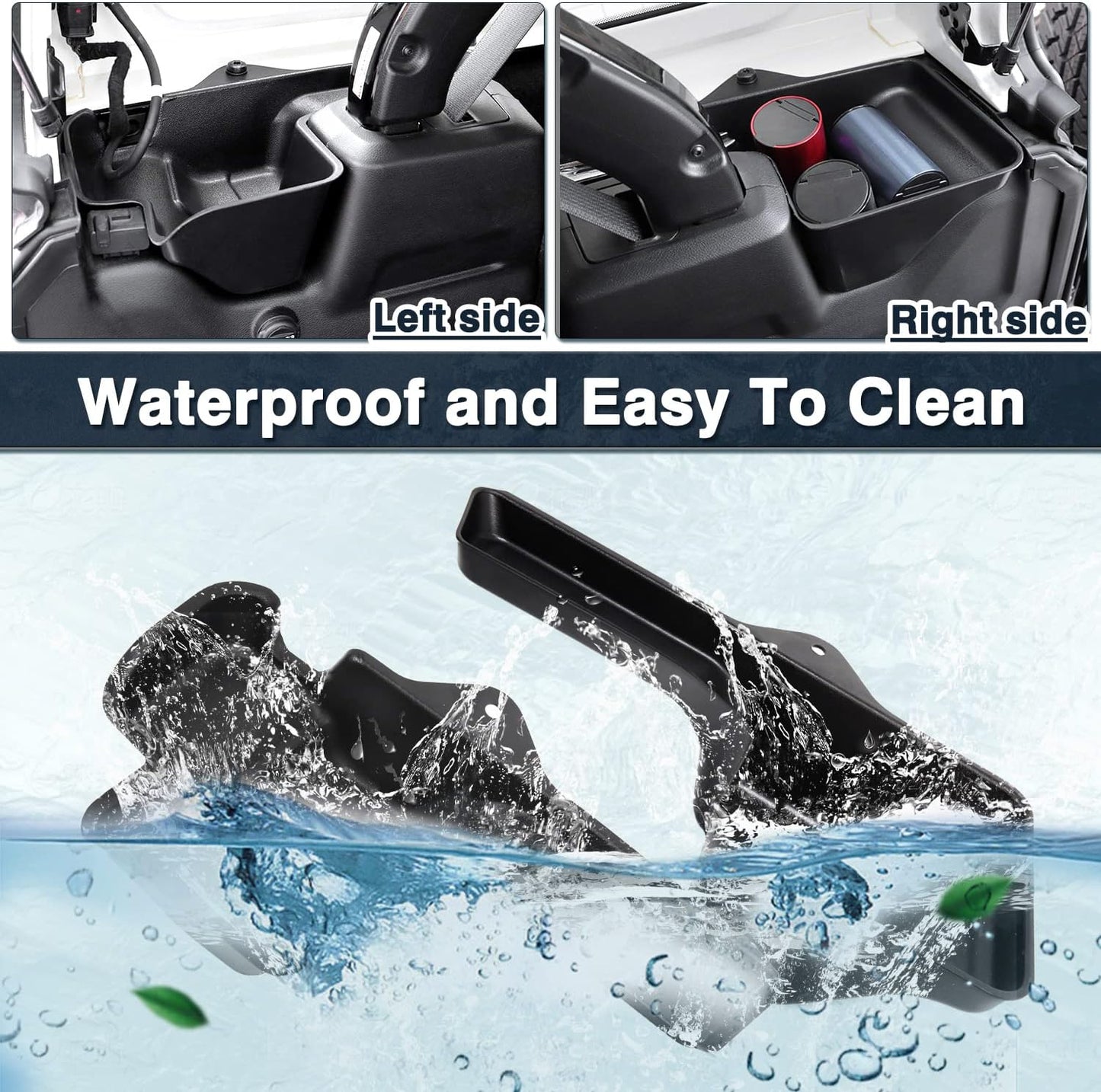 Rear Cargo Side Trunk Storage Box Tray Fit for Jeep Wrangler JL 2018-2023 Trunk Storage Tray Organizers Cargo Organizer Black 2PCS (NOT FIT 4XE)