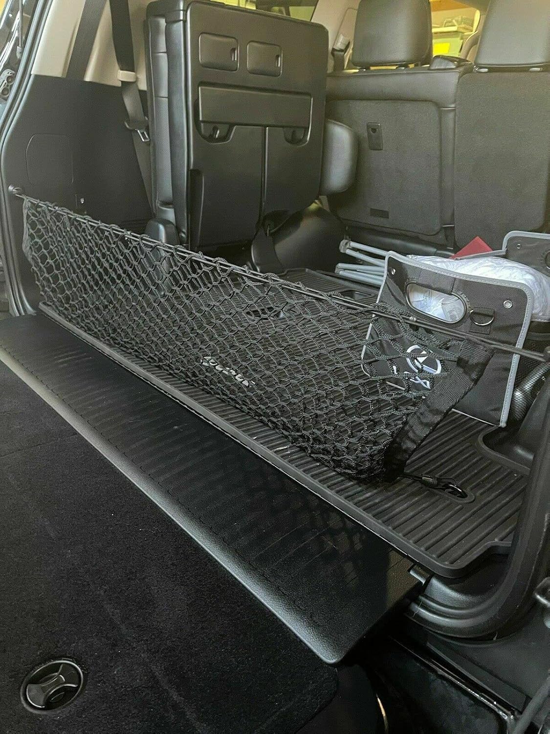 Rear Trunk Organizer Cargo Net for Lexus LX570 2008-2022 - Envelope Style Cargo Net for SUV - Premium Mesh Elastic Car Trunk Organizer Vehicle Carrier Storage – Compatible with LX570