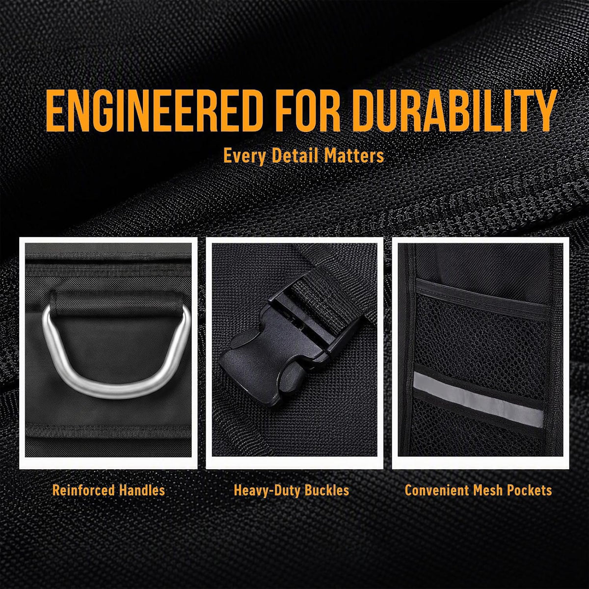 Trunk Organizer With Lid For SUV Car Trunk Foldable Oxford Storage