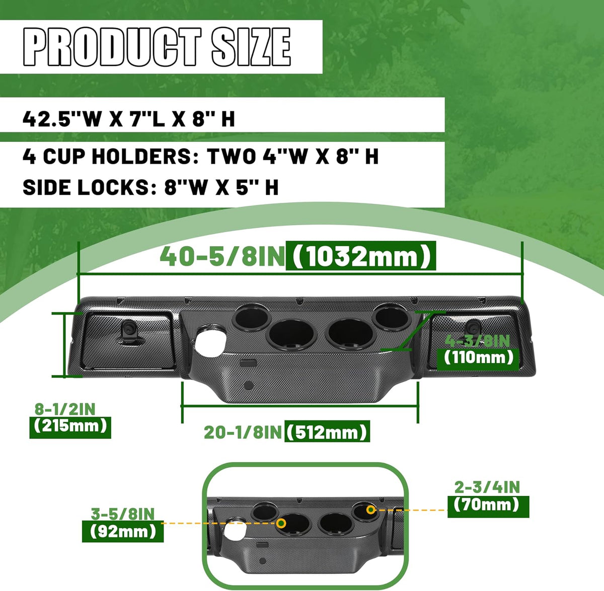 ECOTRIC Dashboard Cover Compatible with 1982-Up Club Car DS Golf Cart
