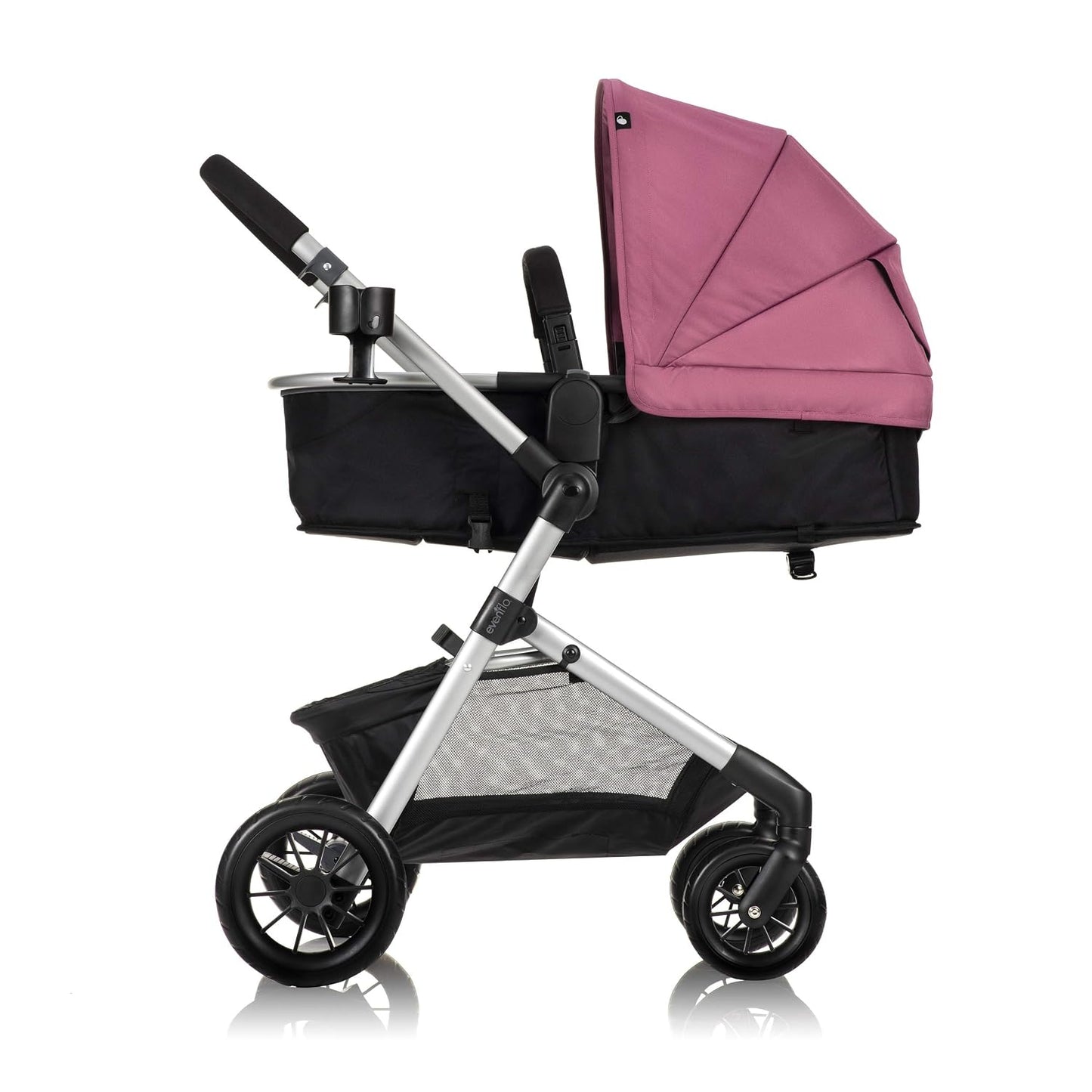 Evenflo Pivot Modular Travel System with LiteMax Preemie and Infant Car Seat (Dusty Rose Pink)