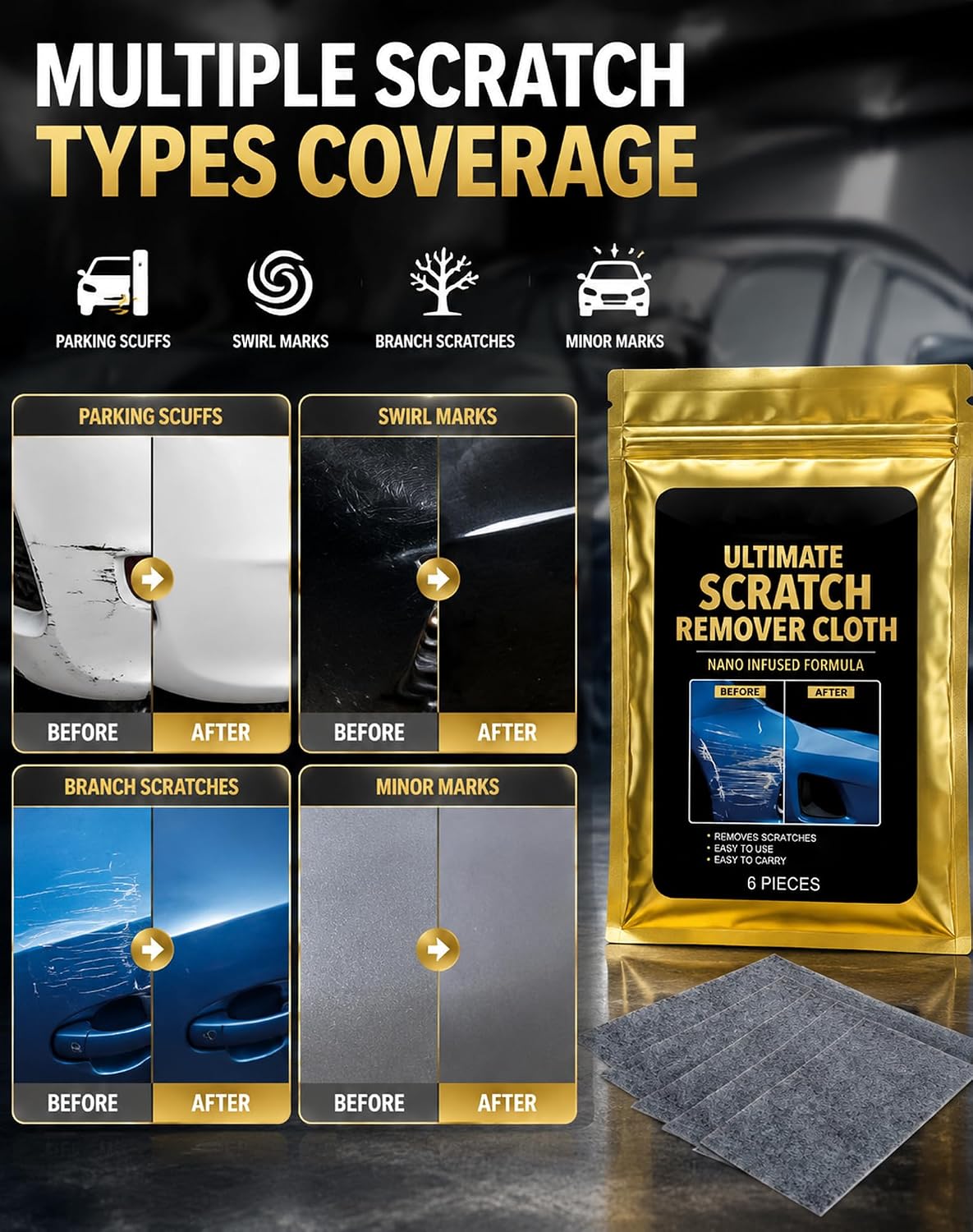 Car Scratch Remover Instantly Removes Surface Scratches in 60s