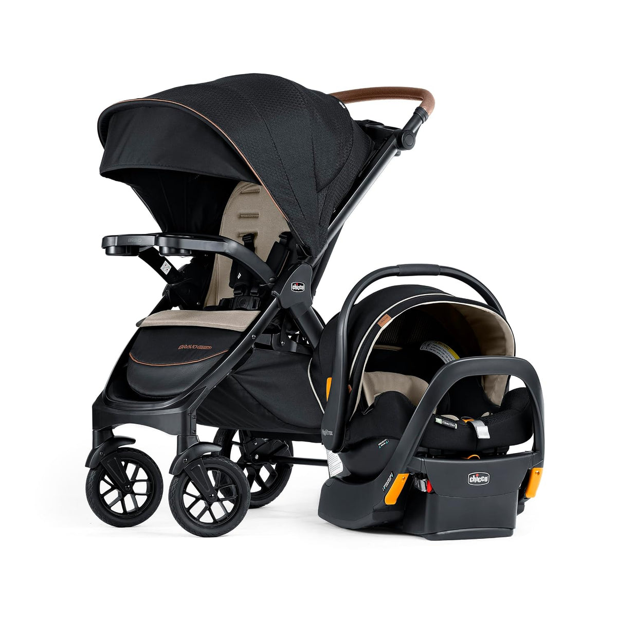 Chicco Bravo Primo Quick-Fold 3-in-1 Travel System with Car Seat