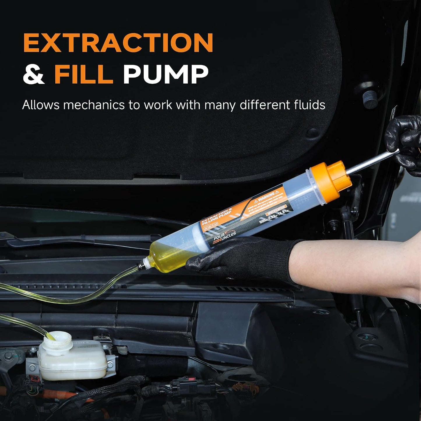 FOUR UNCLES Fluid Extractor & Filling Pump for Easy Oil Change