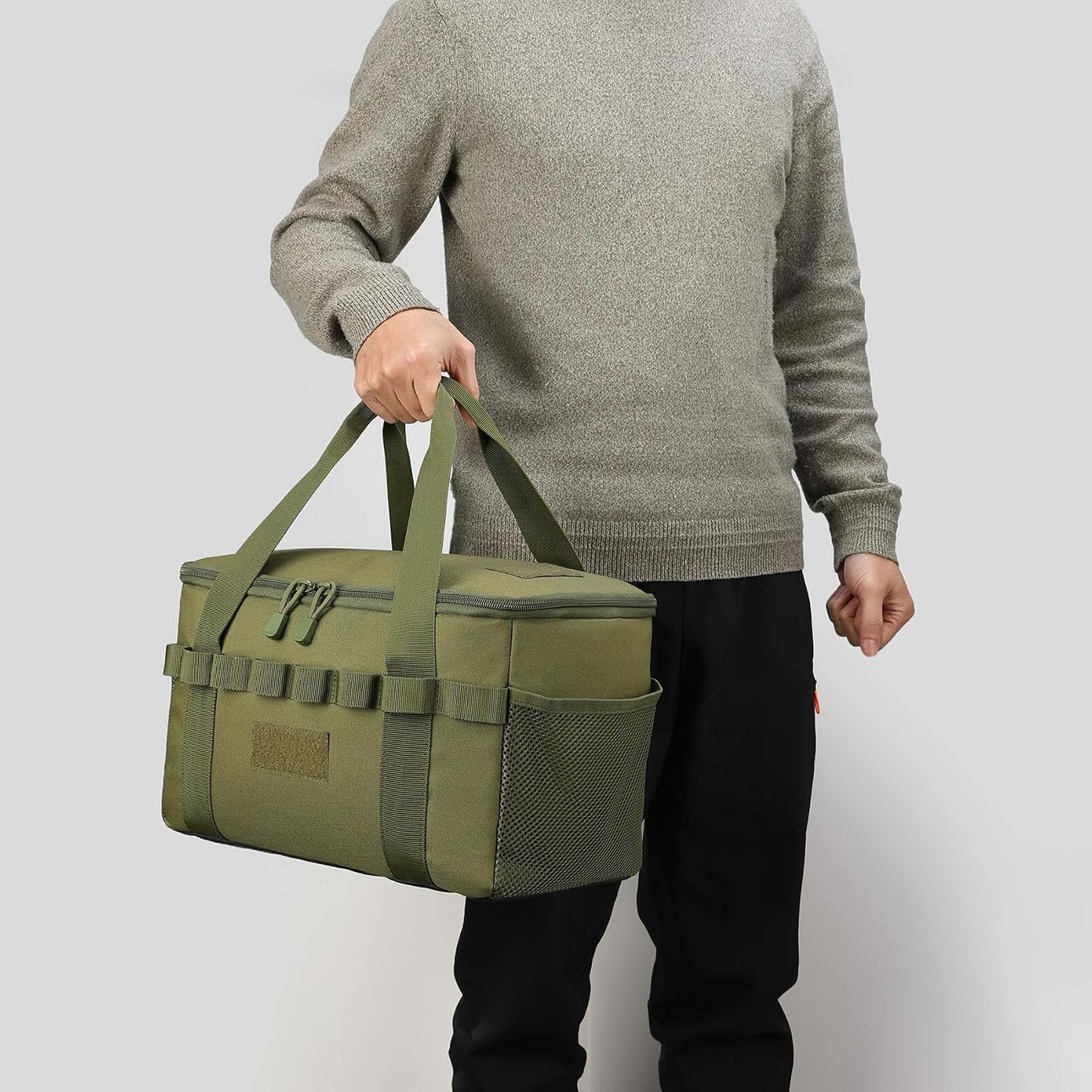 Tactical Camping Storage Bag 14L Tactical Utility Tote Bag Camping Cookware Organizer Trunk Organizer