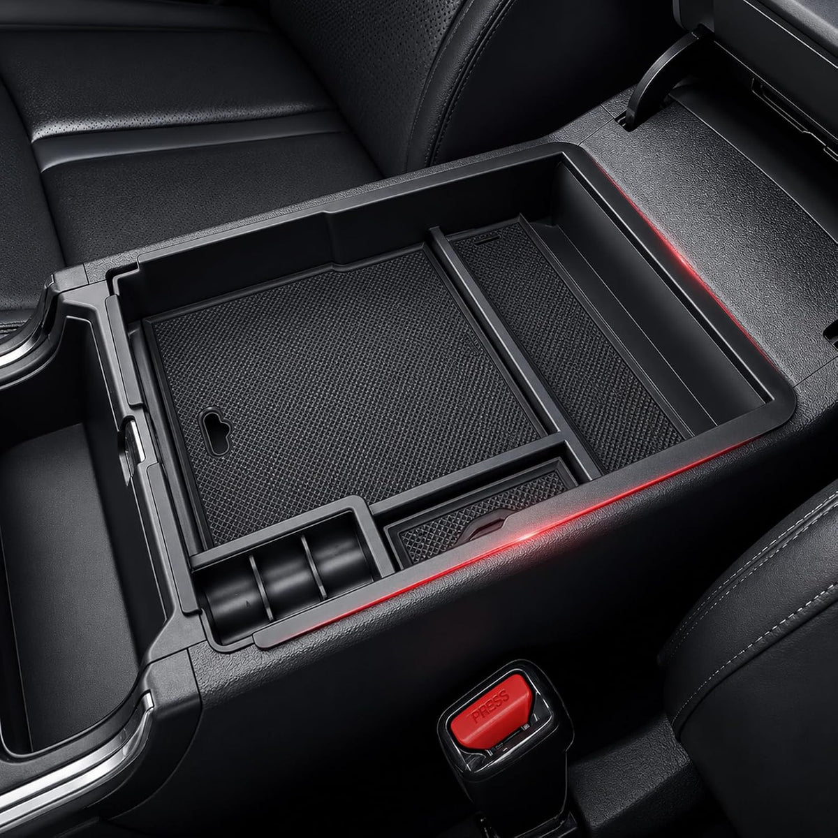 Autorder Center Console Organizer for Kia Sorento 2021-2026 Accessories Armrest Storage Box Secondary Insert Tray with 2 Color Mats