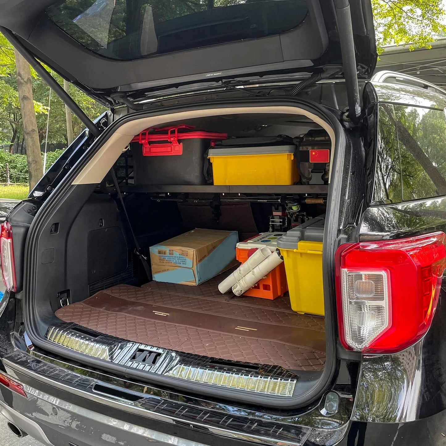 for Ford Explorer 2020-2024 Car Trunk Rack Shelf Luggage Storage Panel Organizer Car Accessories