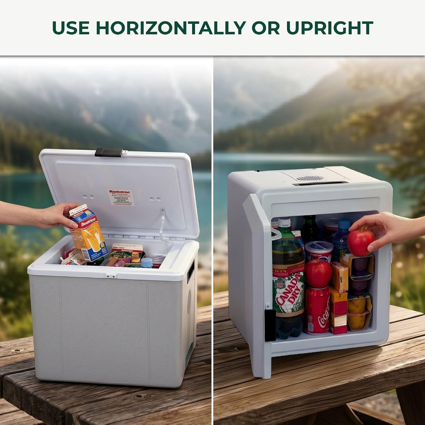 Koolatron 12V Iceless Cooler & Warmer – Portable Electric Cooler / Nevera Portátil Eléctrica for Car Truck Camper Boat, Hard Sided Mini Fridge for Camping Picnic Travel Lunch Food Drinks Office 29 qt