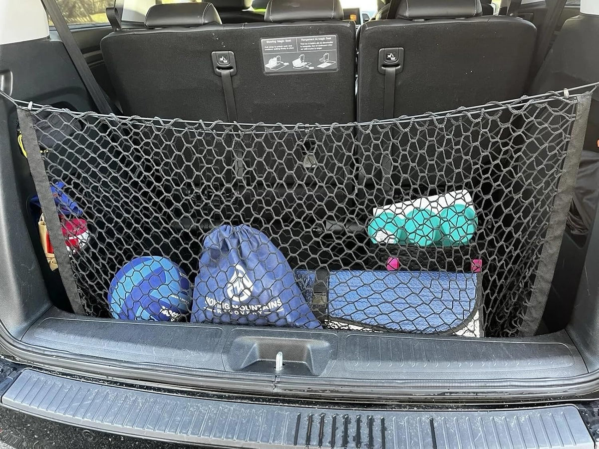 Trunk Organizer Cargo Net for Honda Odyssey 2018–2026 – Envelope Style Cargo Net for Van – Premium Mesh Elastic Car Trunk Organizer Vehicle Carrier Storage – Compatible with Odyssey