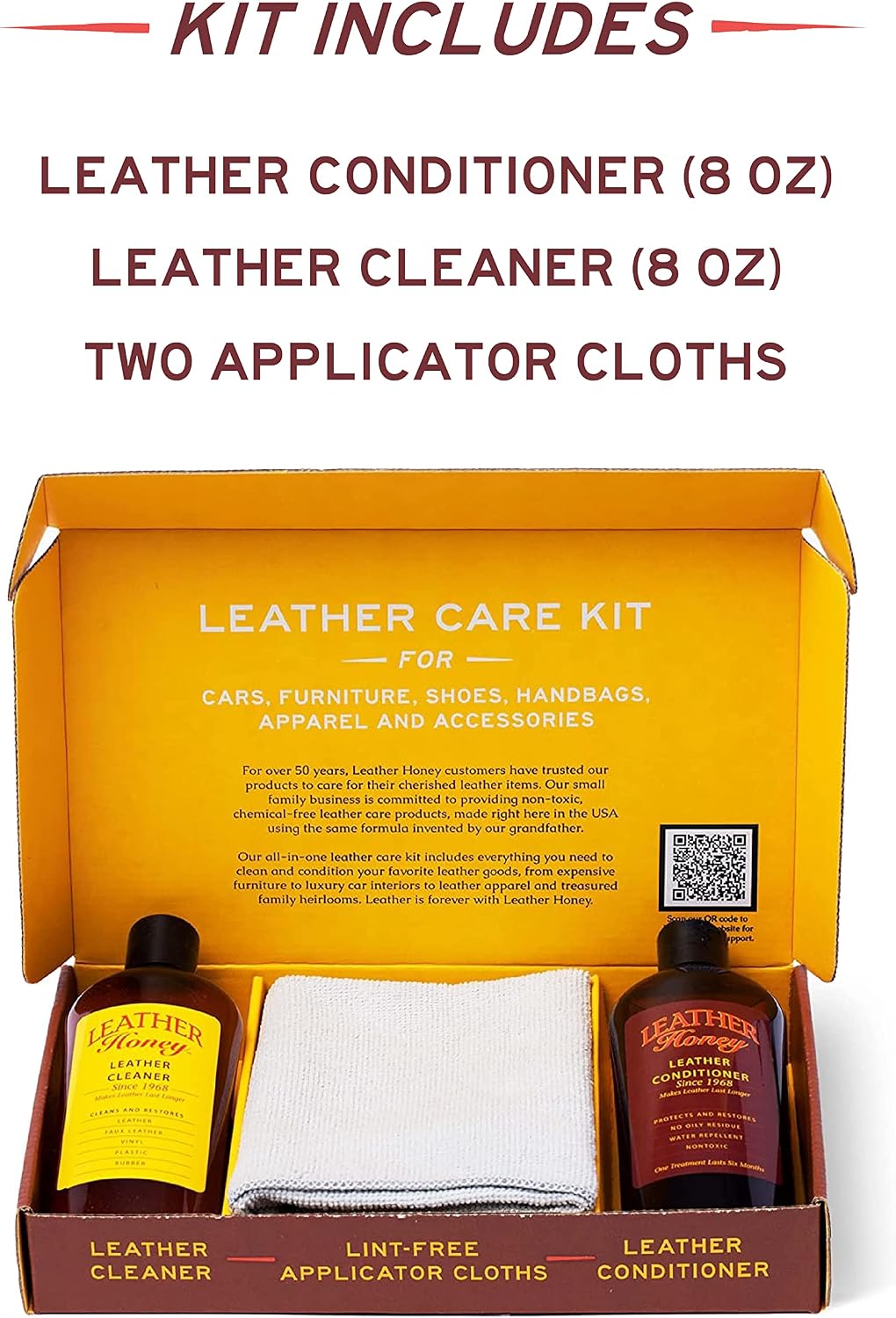 Leather Honey Complete Leather Care Kit – Non-Toxic, Made in USA