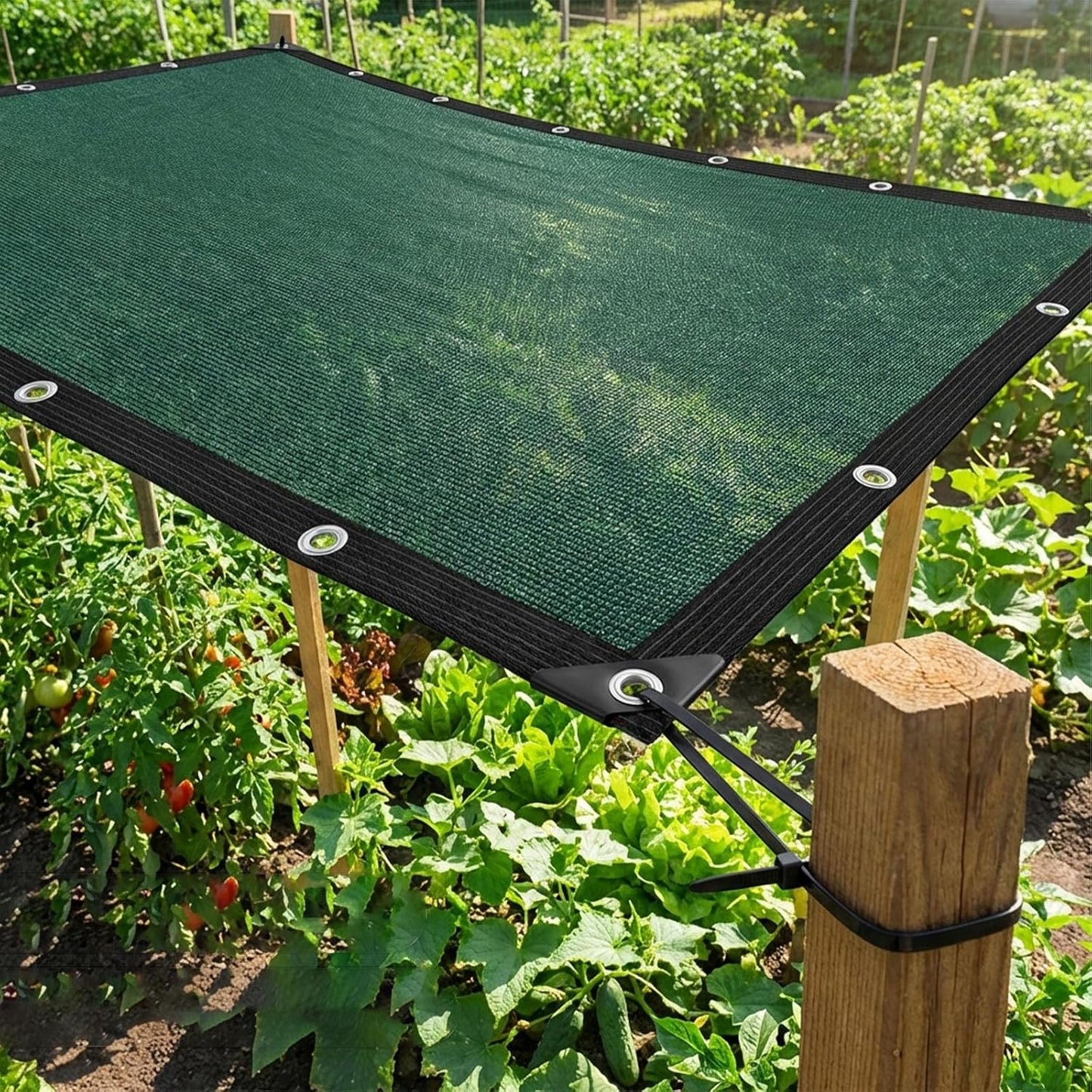 80% Shade Cloth-Durable UV Blocking Mesh Tarp for Garden,Patio,Greenhouse & Chicken Coop-Sun Shade Cover with Grommets for Plants,Dog Kennel,Outdoor Use[Green 3×10FT]