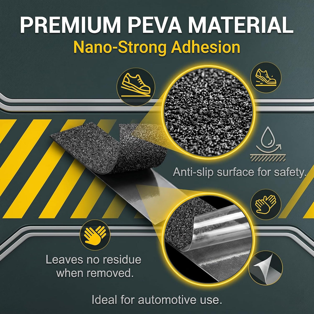 1 PC Car Door Sill Protector, 5 M Self-adhesive PEVA Anti-slip Entry Guard, Scratch-proof Door Threshold Sticker Film, Universal for Most Cars, Trucks, SUVs (Black)