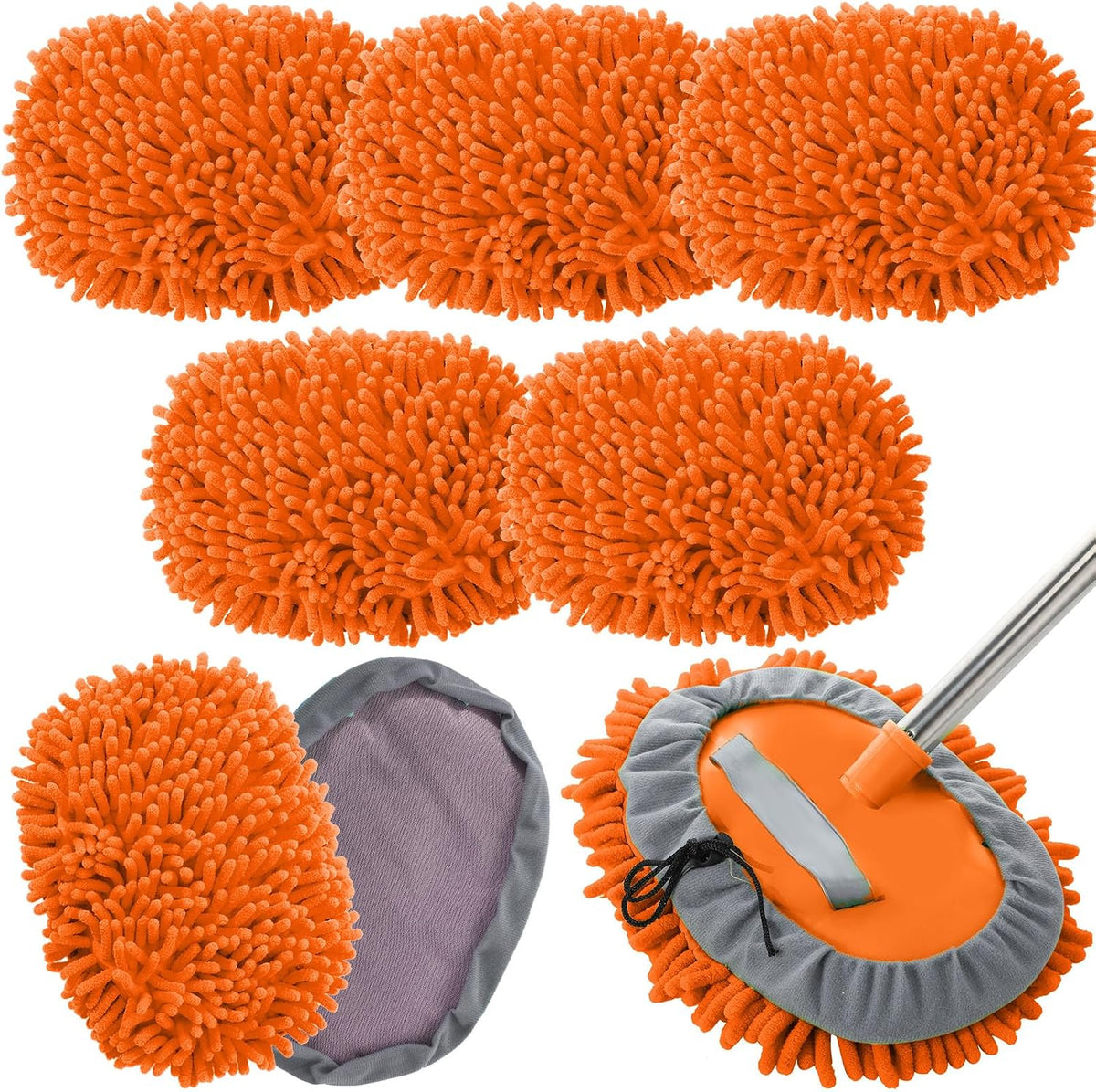Layhit 5 Pcs Car Wash Mitt Set, Brush Not Included, Multicolor