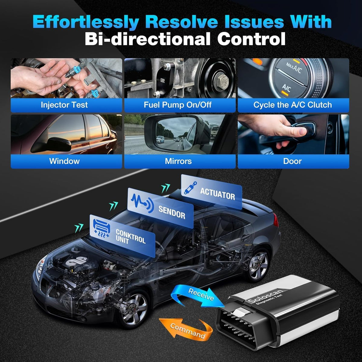 KINGBOLEN SOLOSCAN Bluetooth OBD2 Scanner for VW/Audi/Skoda No Subscription