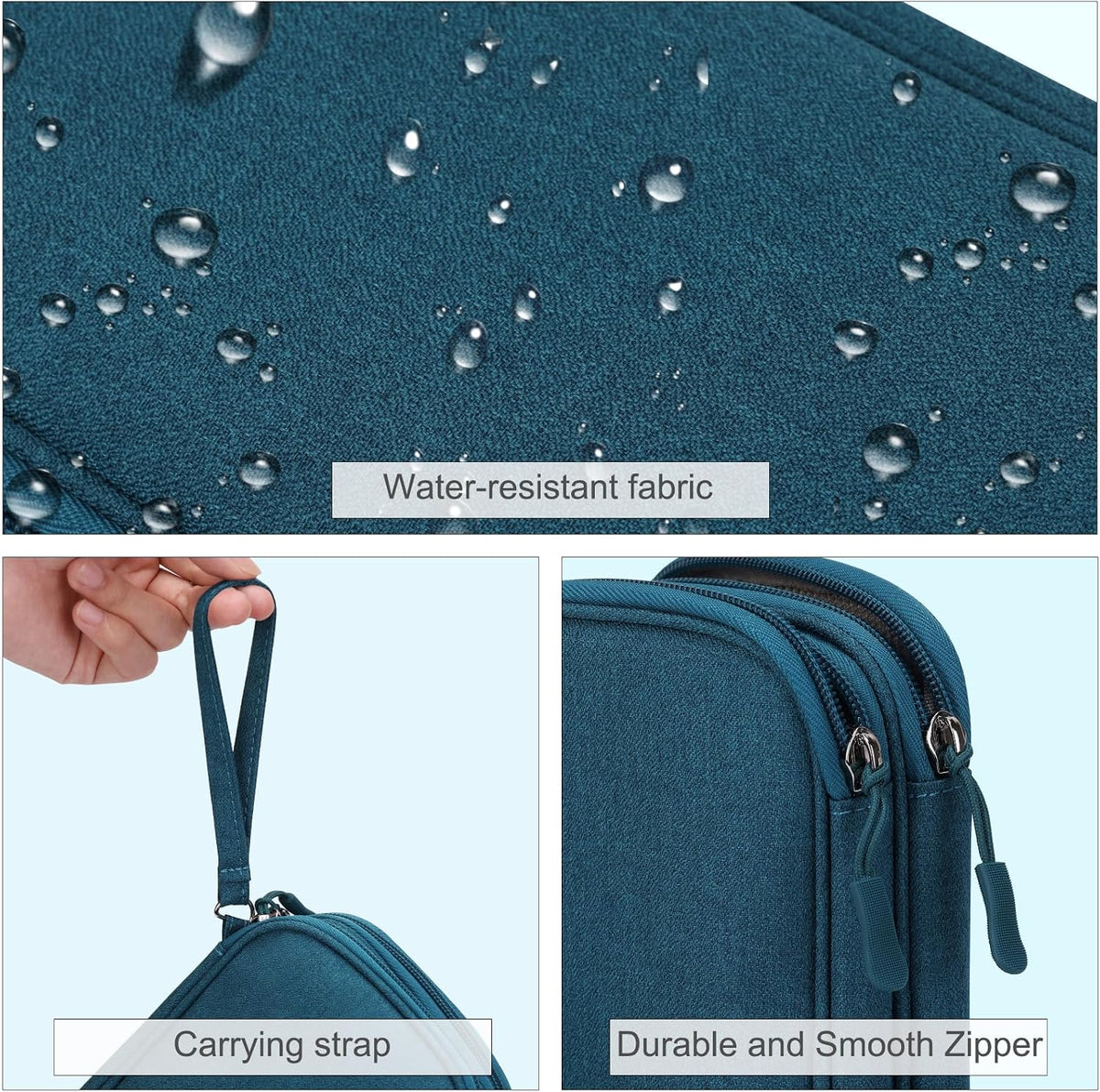 FYY Electronic Organizer, Travel Tech Pouch Bag, Medium, Dark Green