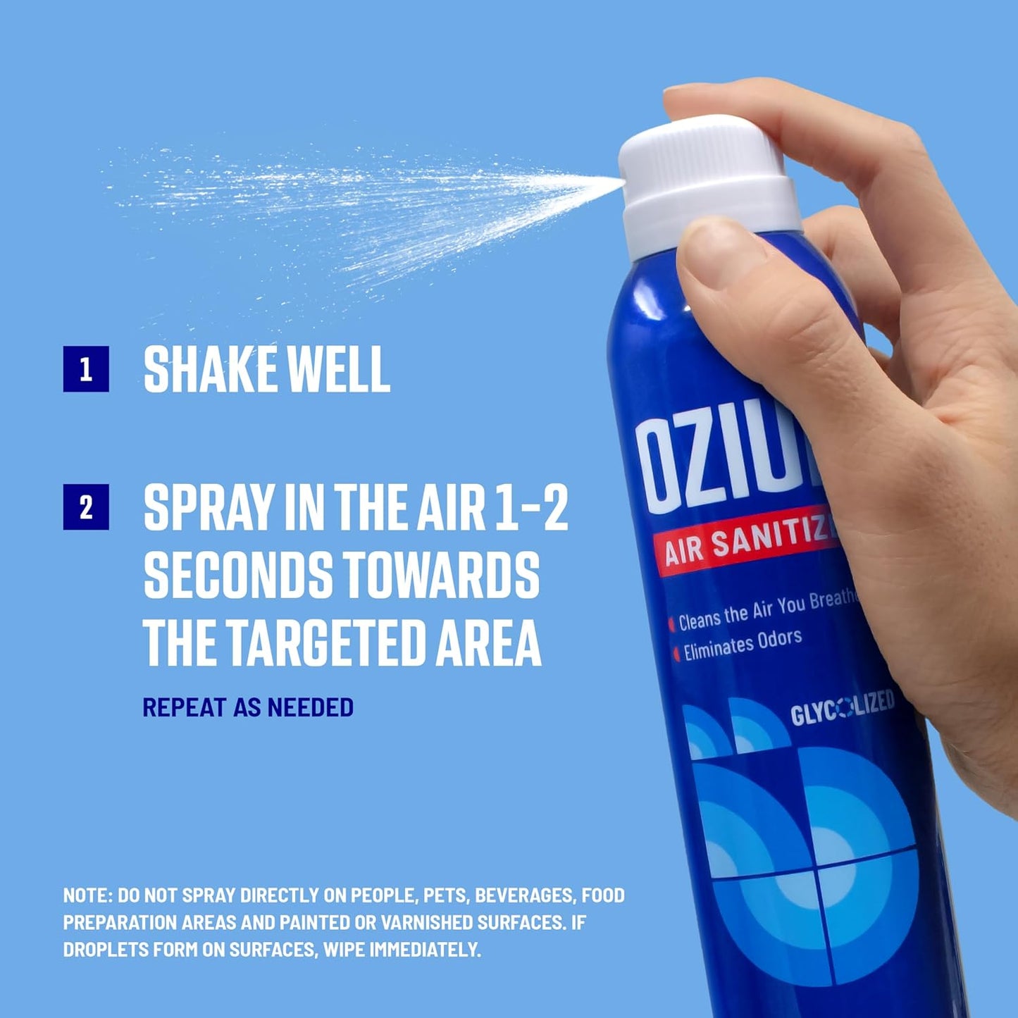 Ozium 3.5 Oz. Air Sanitizer & Odor Eliminator for Homes, Cars, Offices and More, Original Scent,(Pack of 2), clear